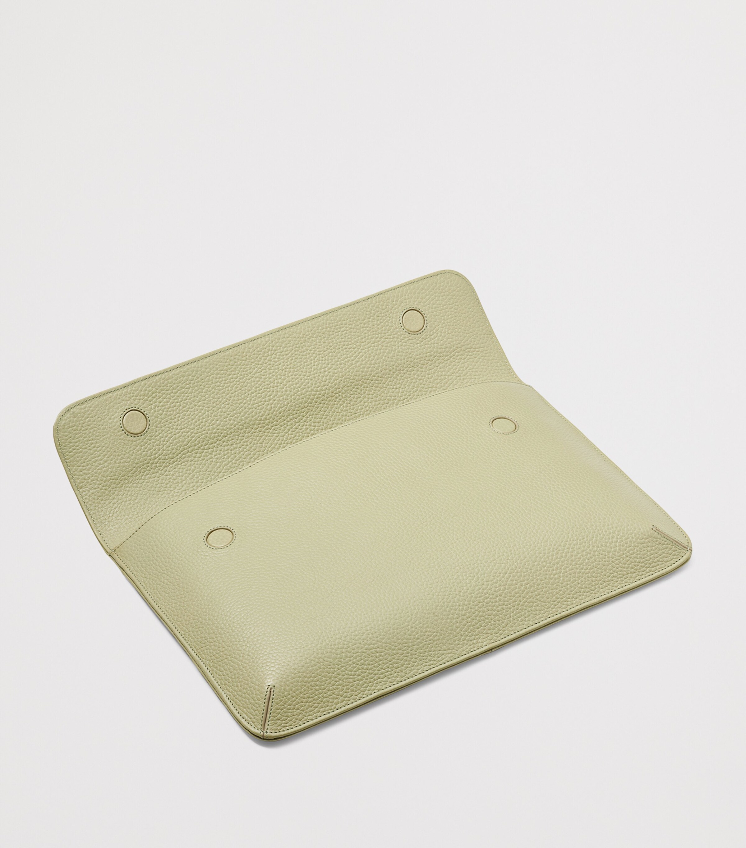 Aspinal Of London Leather Laptop Case Pistachio Image 3