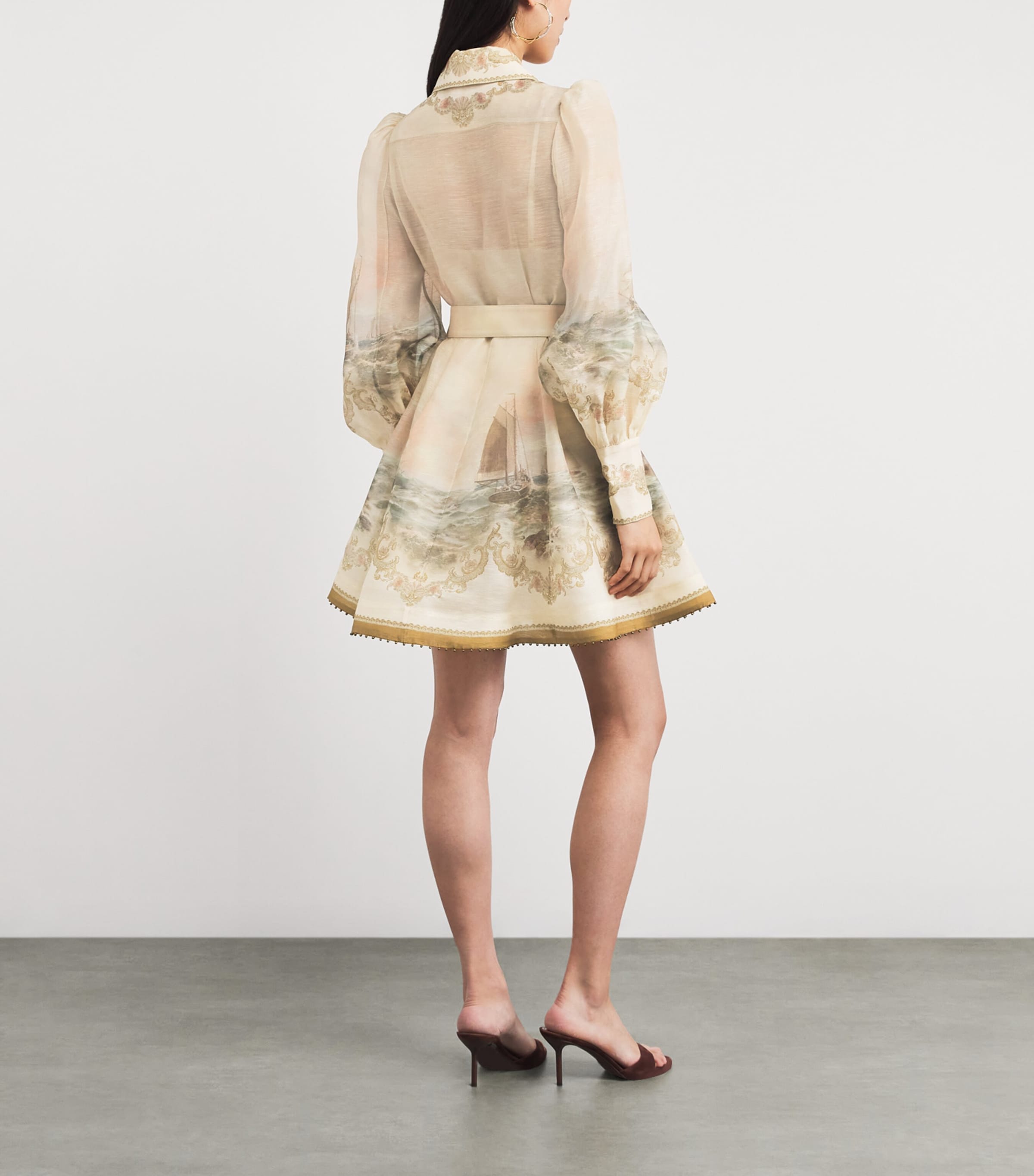 Linen-Silk Mini Dress SST SUNSET Image 3