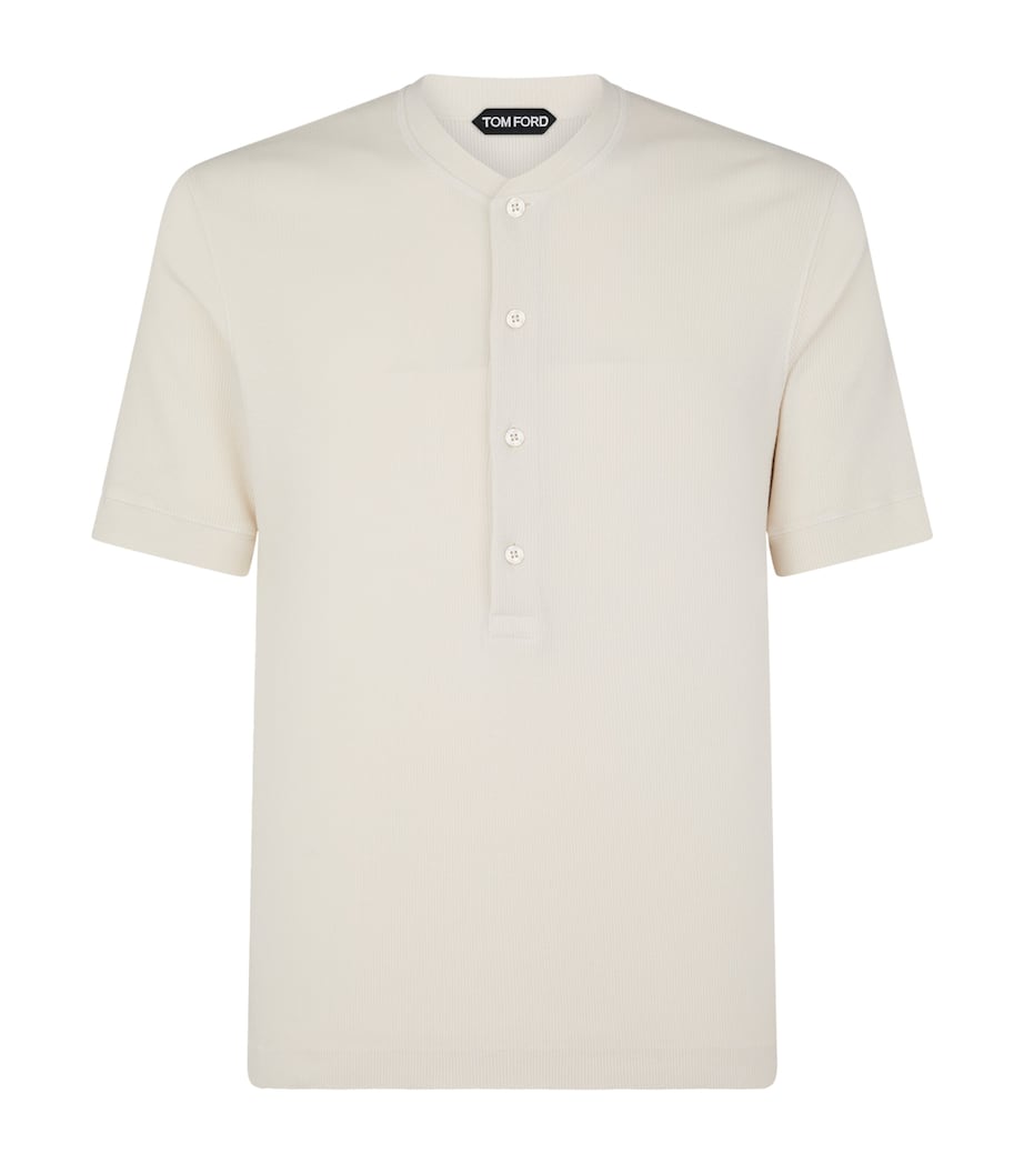 Short-Sleeve Henley Top AW004 Image 1