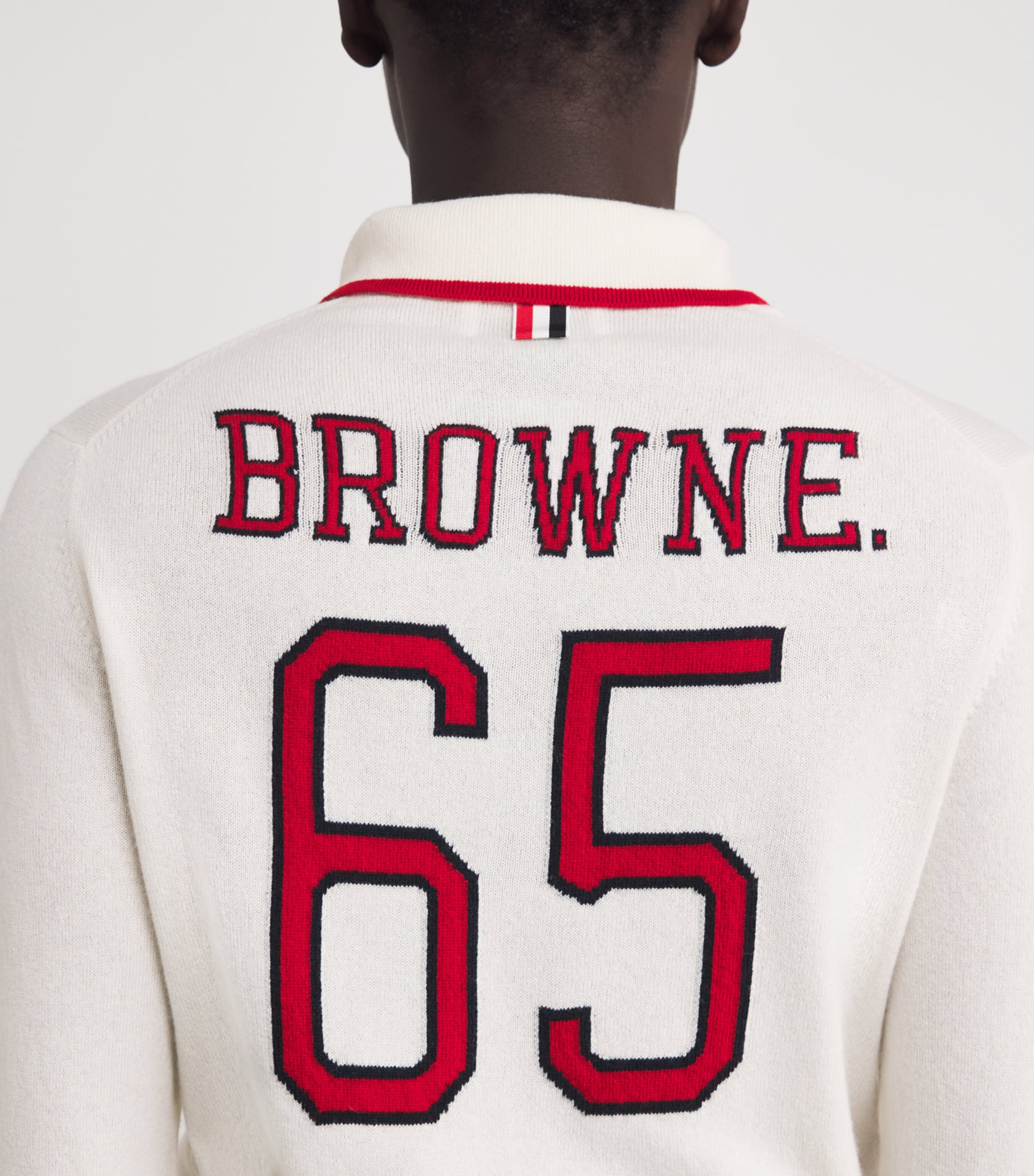 Cashmere 65 Intarsia Polo Shirt WHITE Image 6