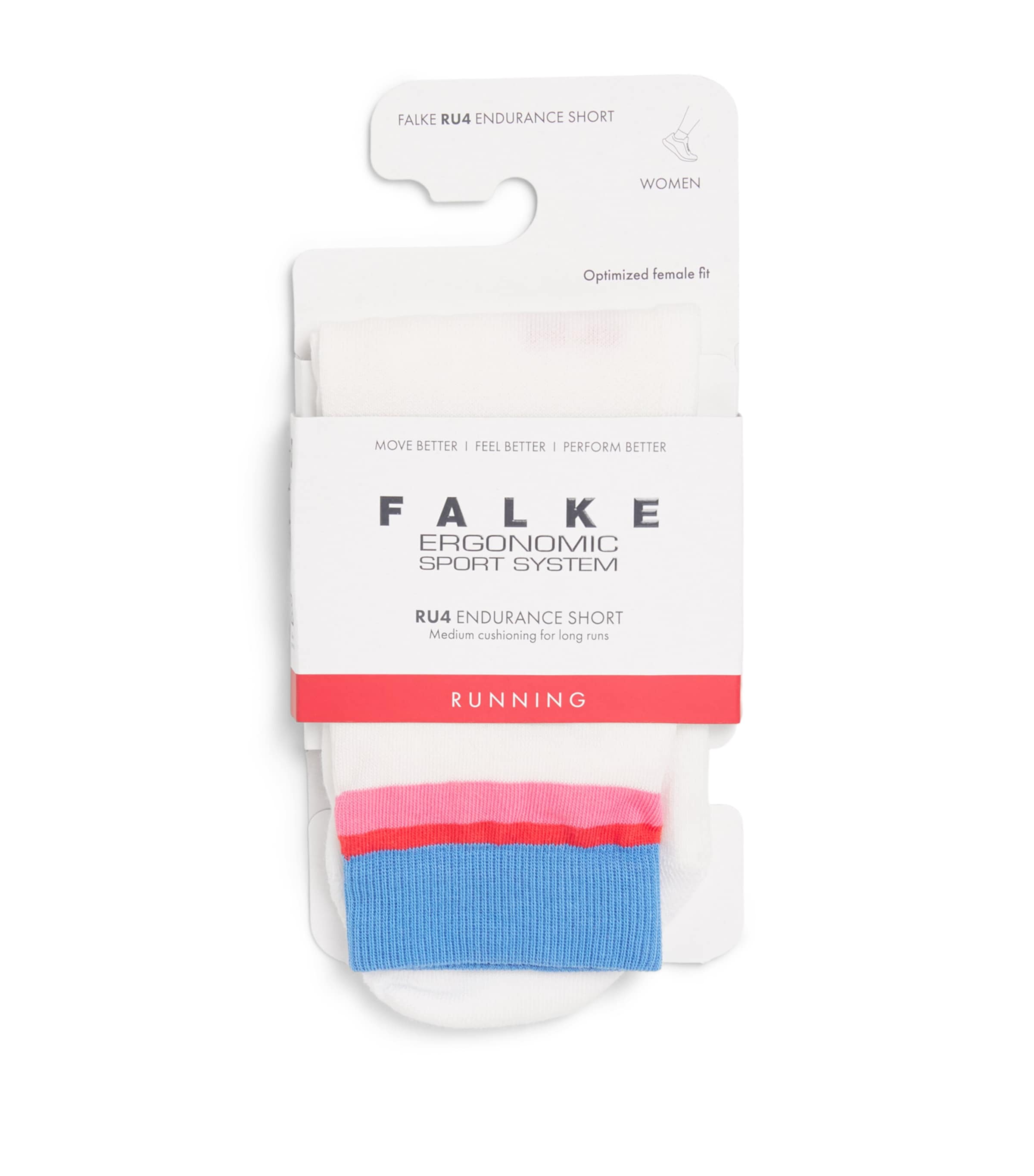 Falke Womens RU4 Endurance Running Socks White Image 1