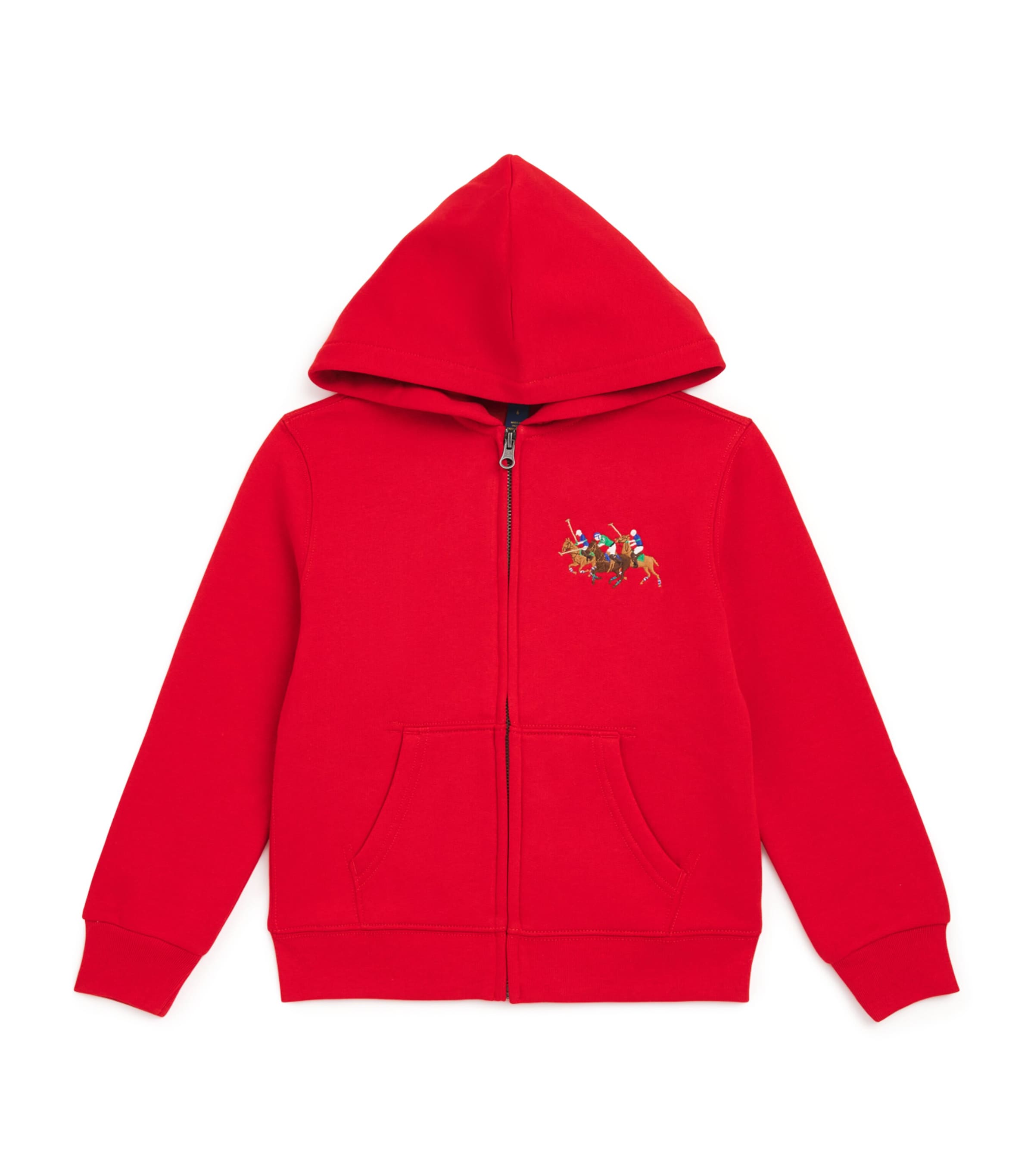 Cotton-Blend Triple Pony Hoodie (6-14 Years) RED Image 1