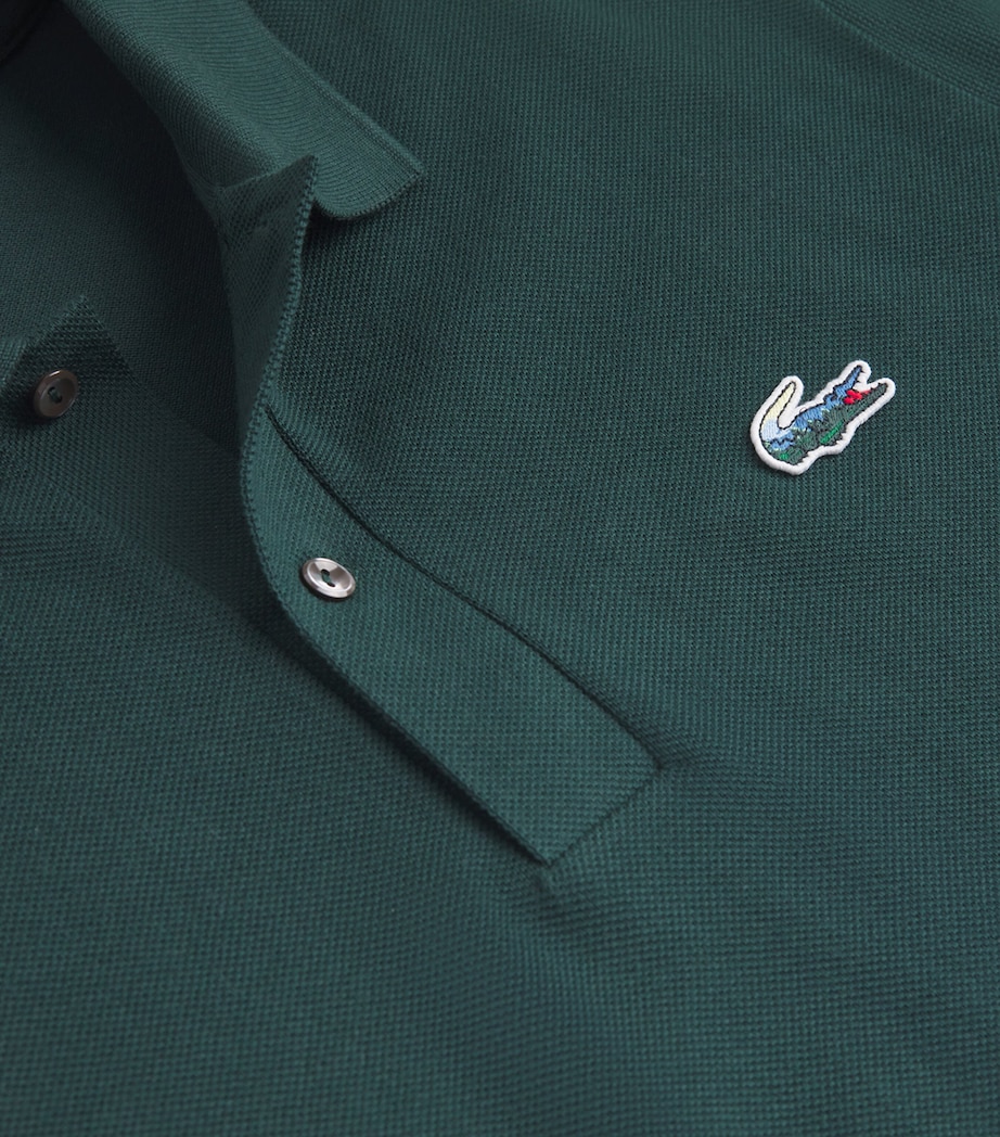 Cotton Logo Polo Shirt GREEN Image 5