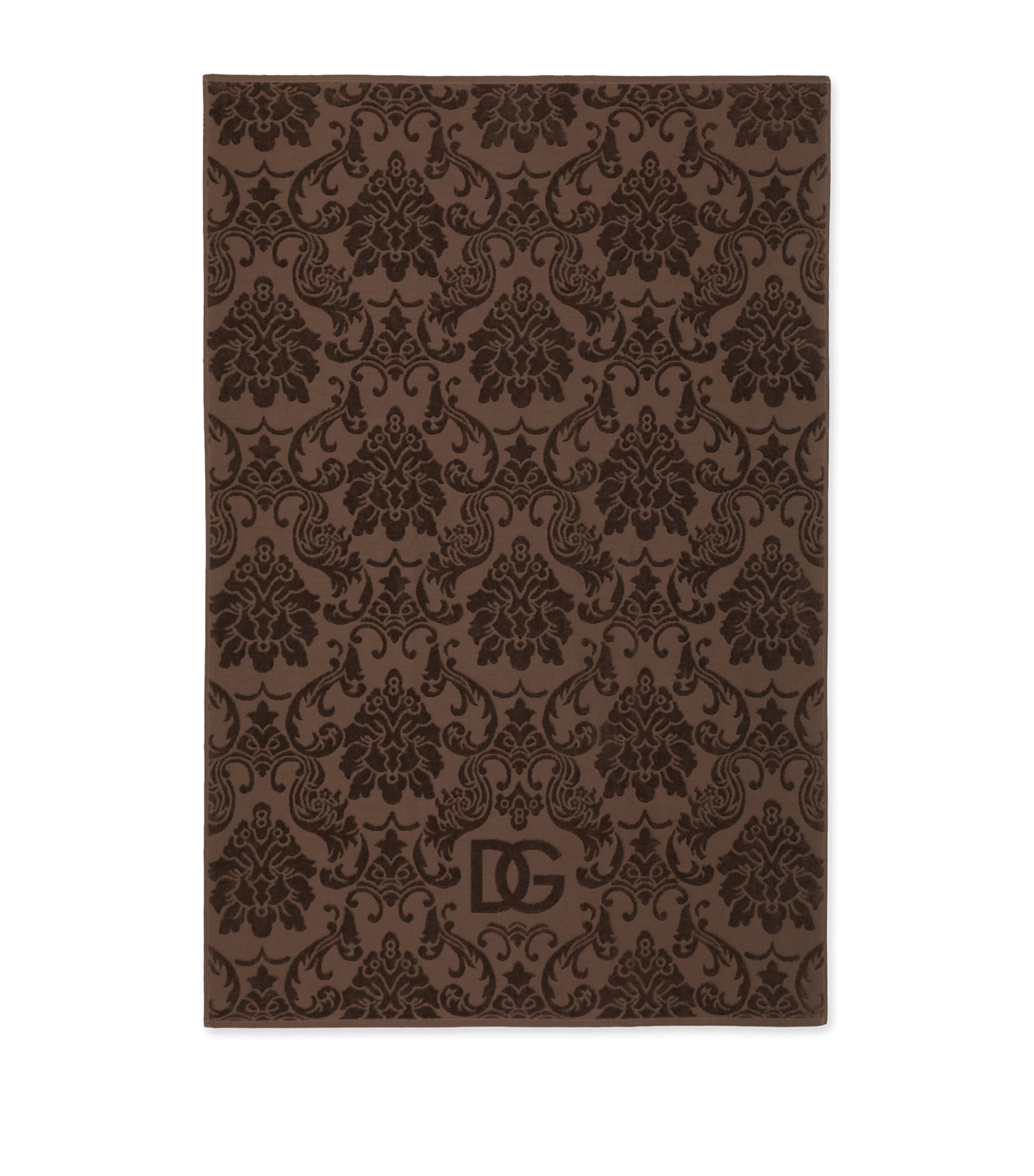 Dolce&Gabbana Casa Set of 5 Cotton Jacquard Bath Towels Marrone Image 4