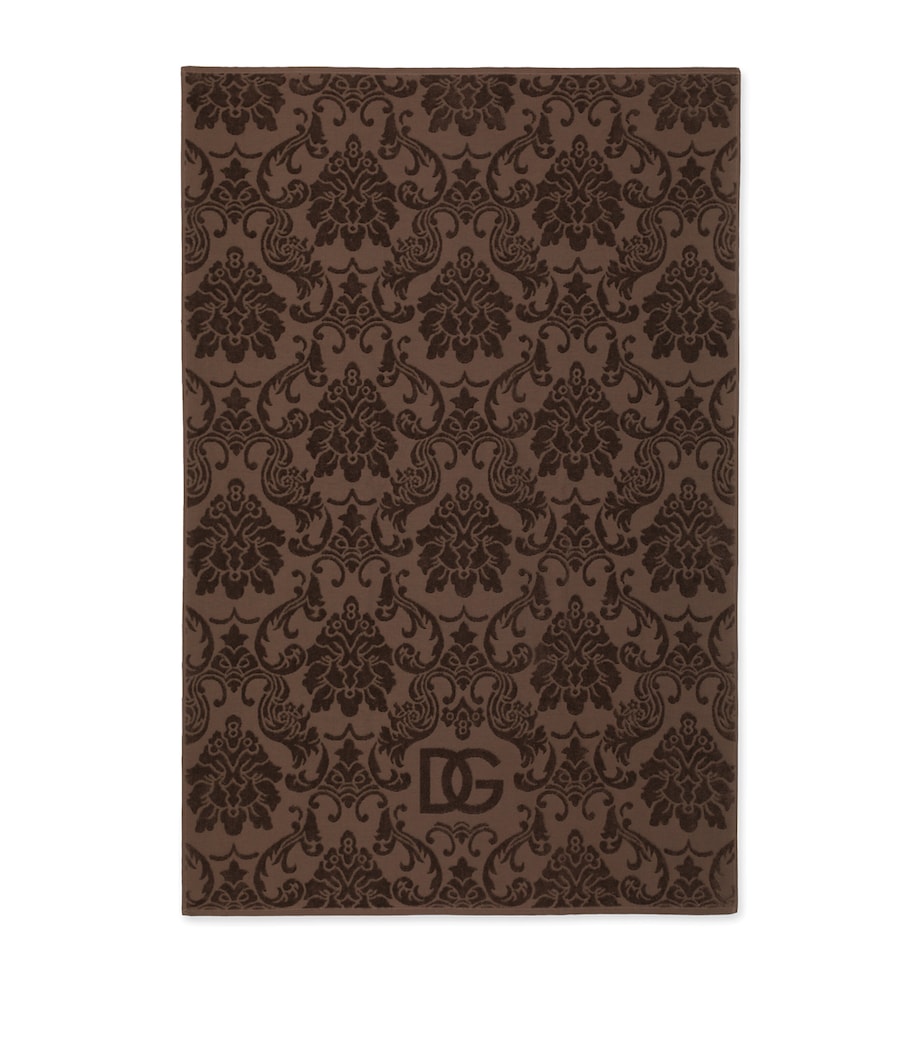 Set of 5 Cotton Jacquard Bath Towels U0052 MARRONE Image 4