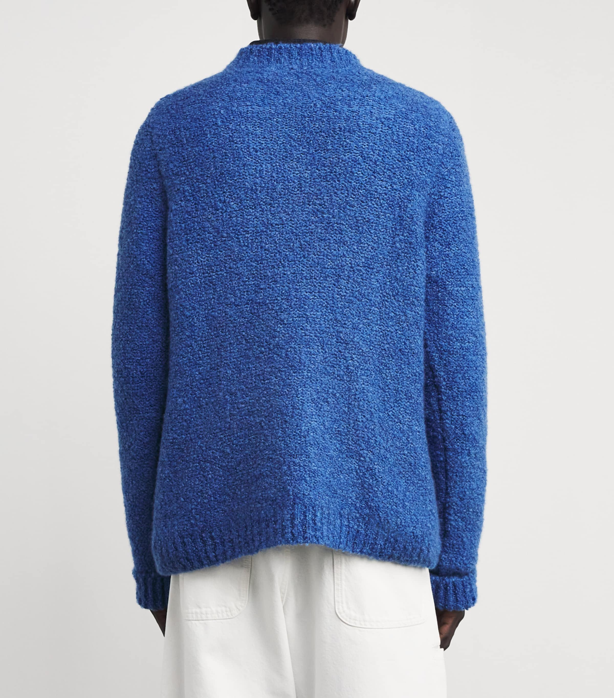 GOD'S TRUE CASHMERE Mens Cashmere Cloud Sweater Lapis Lazuli Image 5