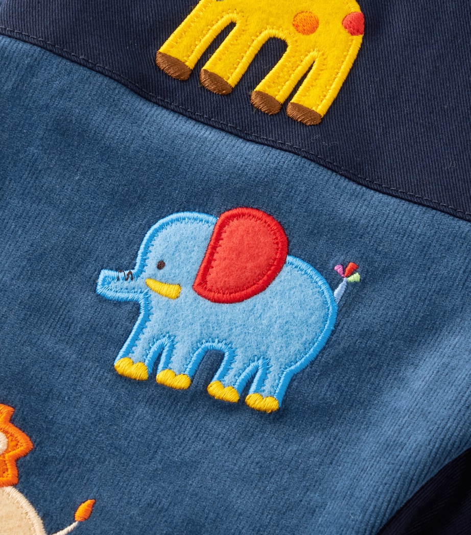 Cotton-Blend Patchwork Embroidered Trousers (2-5 Years) 3 Image 9