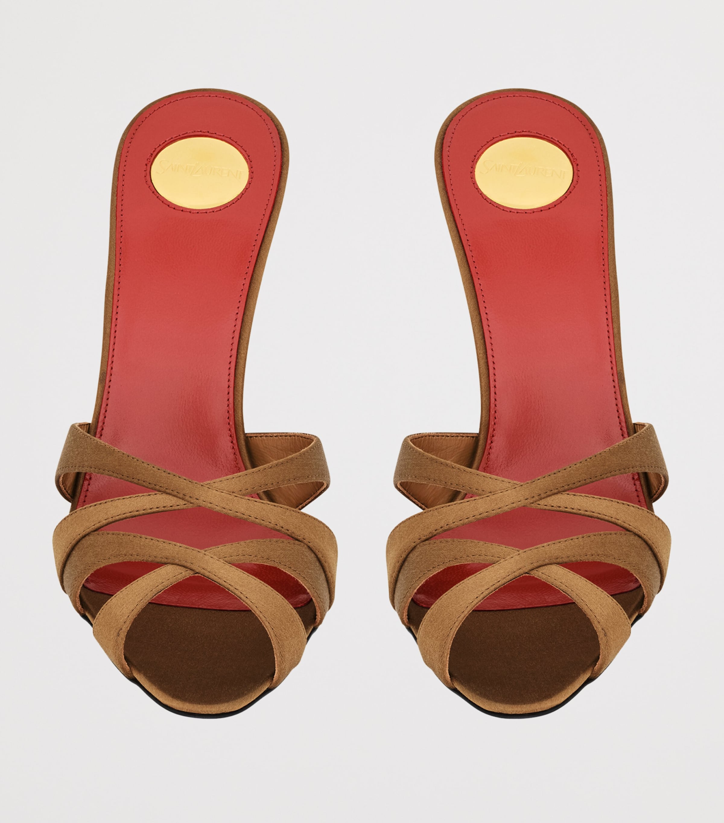 Saint Laurent Satin Chandelle Mules 95 Image 2