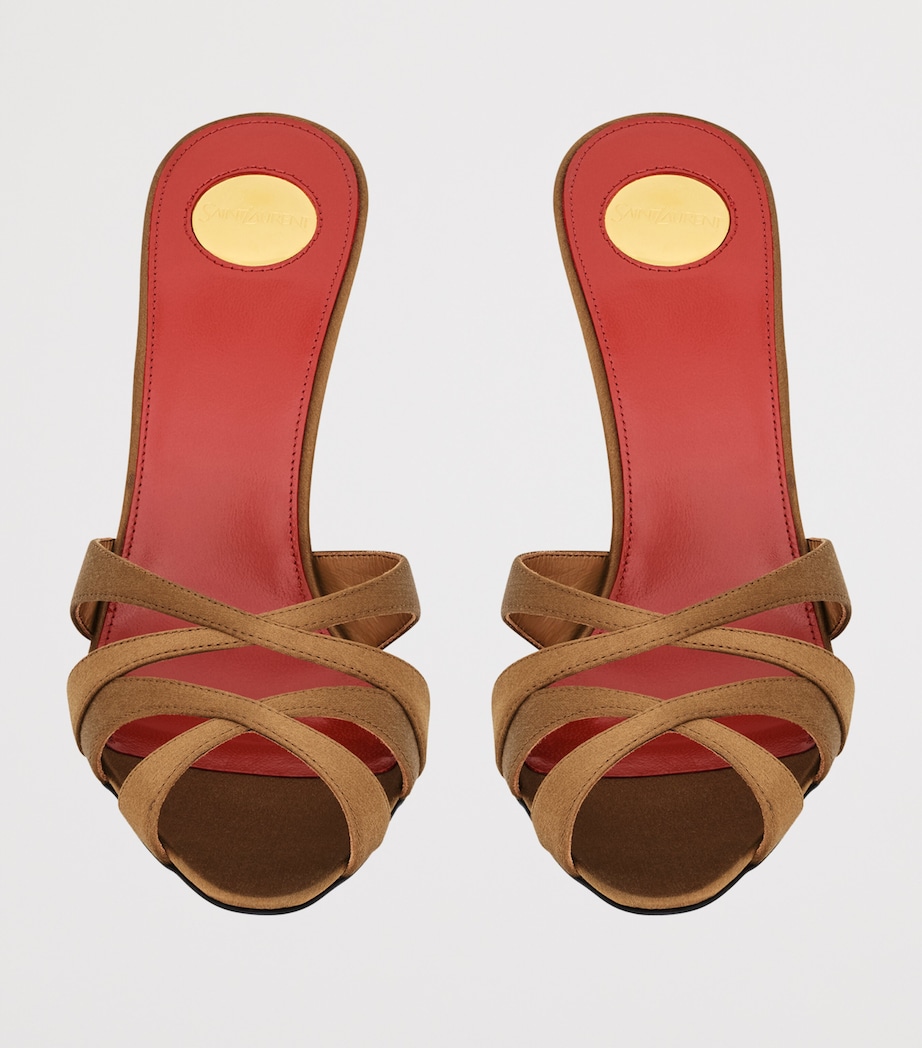 Saint Laurent Satin Chandelle Mules 95 Image 2