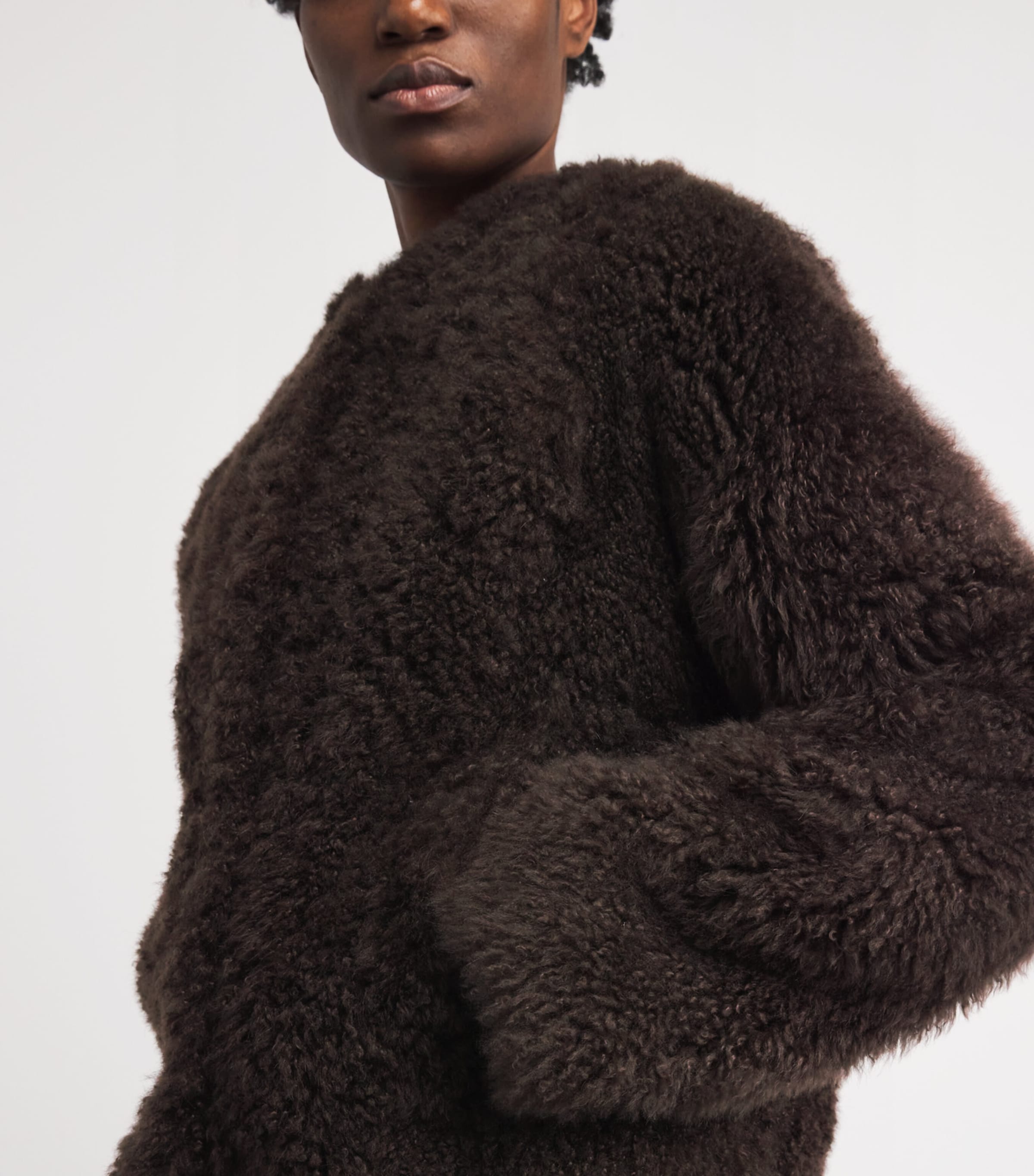 Yves Salomon Womens Cashmere Shearling Jacket Image 3