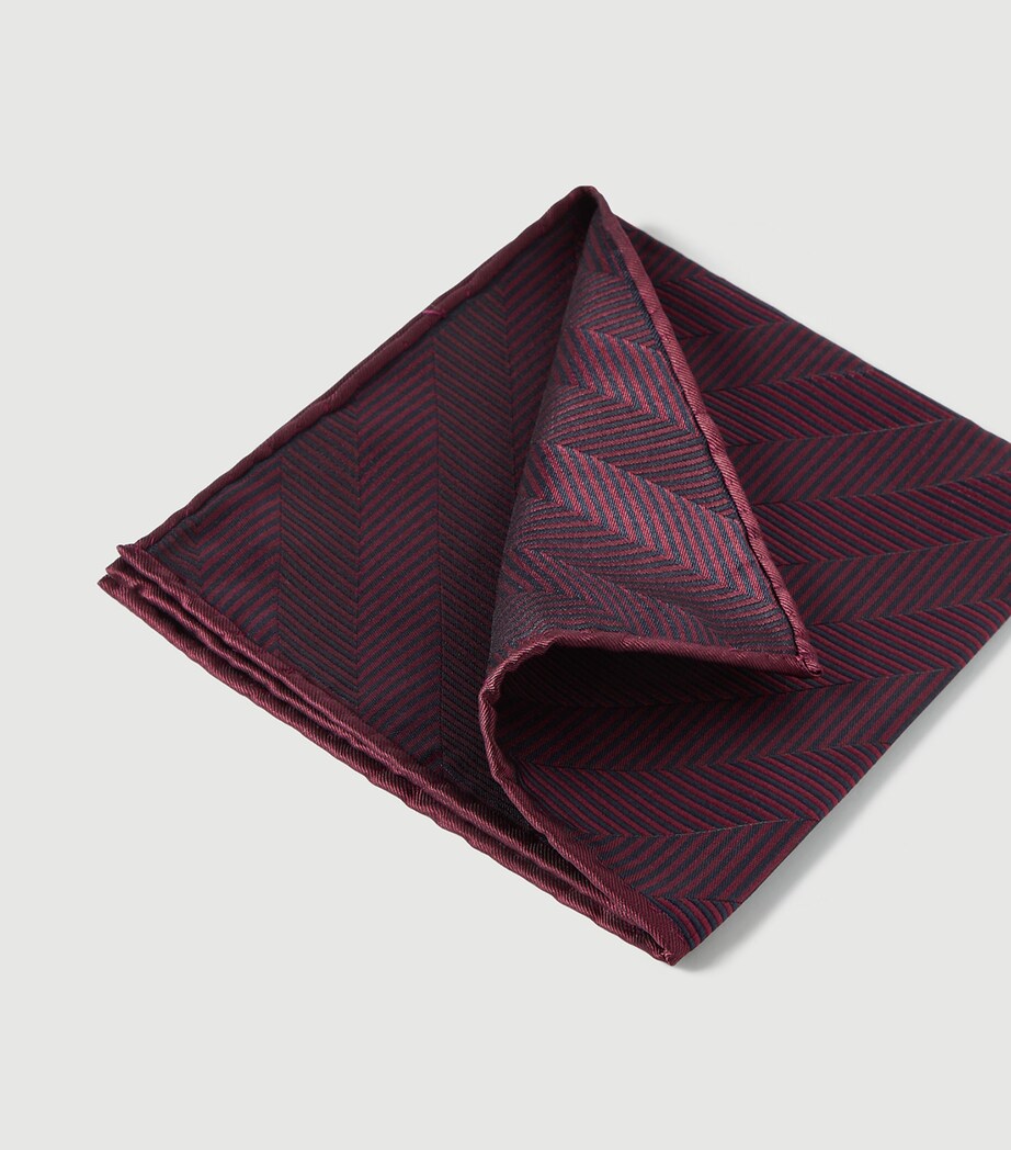 Brunello Cucinelli Silk Stripe Pocket Square Image 3