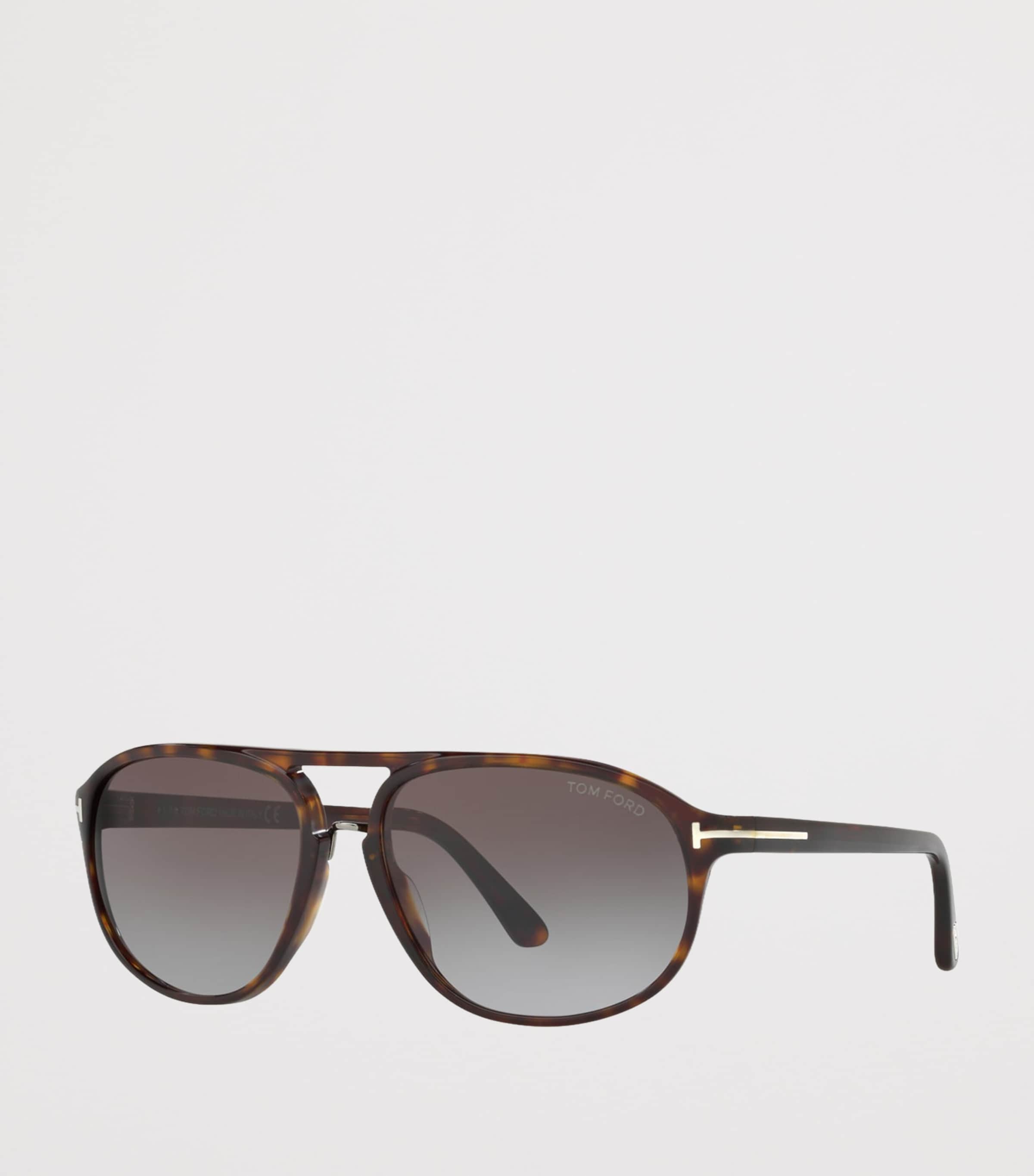 TOM FORD Tortoiseshell Jacob Aviator Sunglasses Brown Image 2
