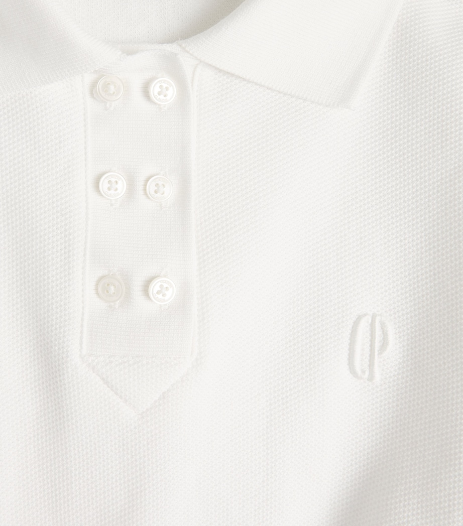 Claudie Pierlot Womens Piqué Cotton Polo Shirt Ecru Image 6
