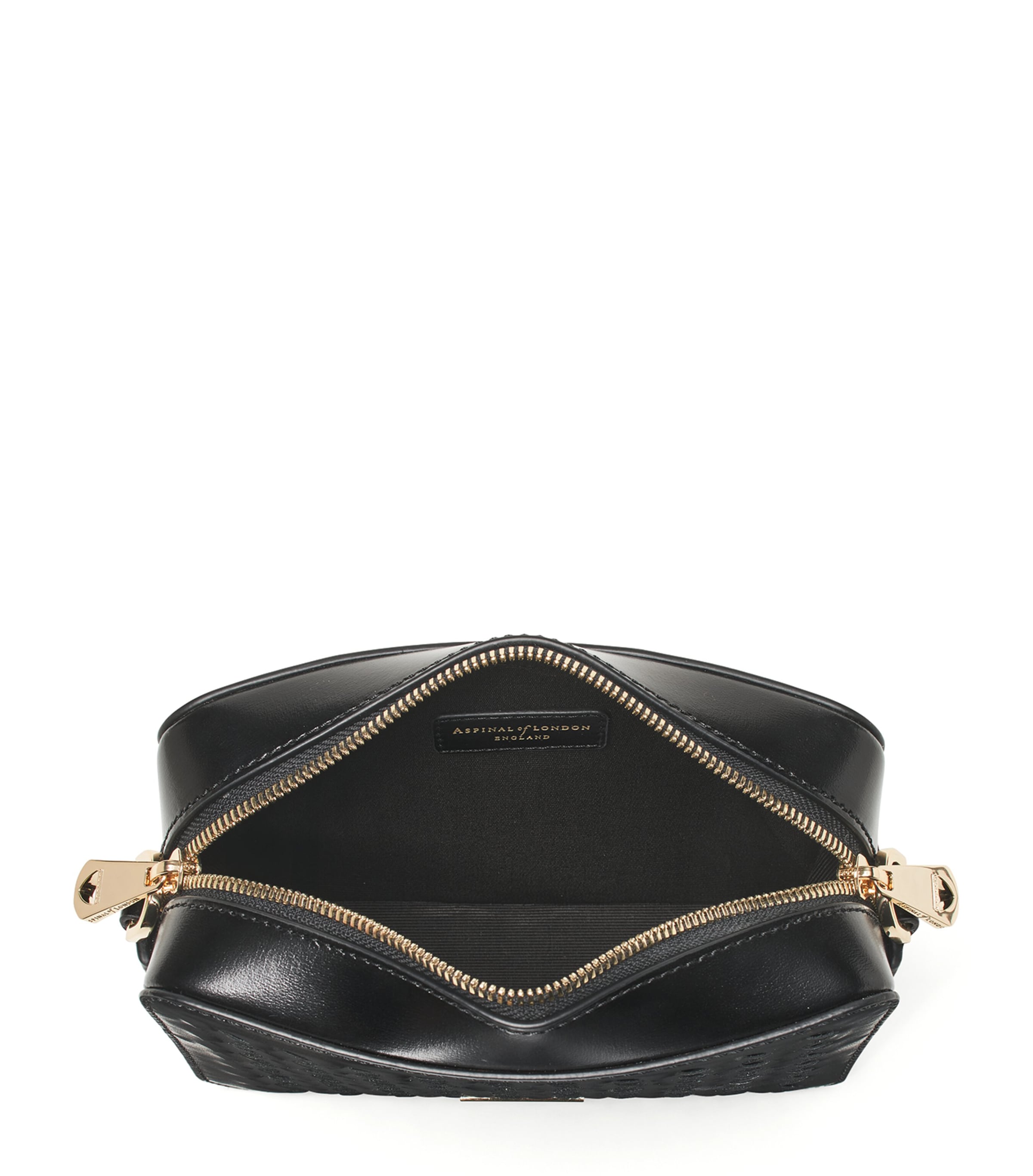 Leather Slot Weave Camera Bag BLACK Image 4