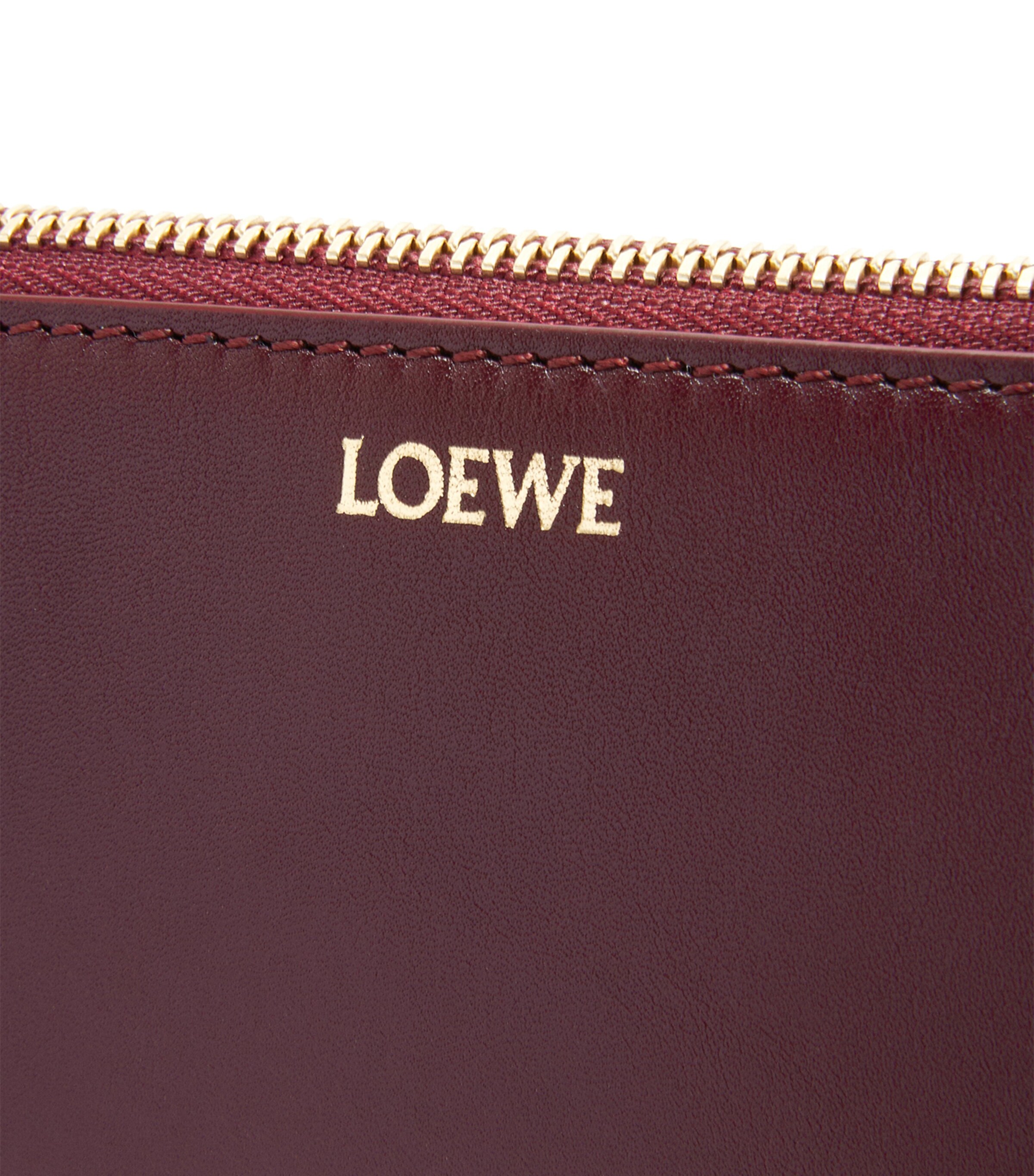 LOEWE Leather Knot T Pouch Burgundy/emerald Image 4