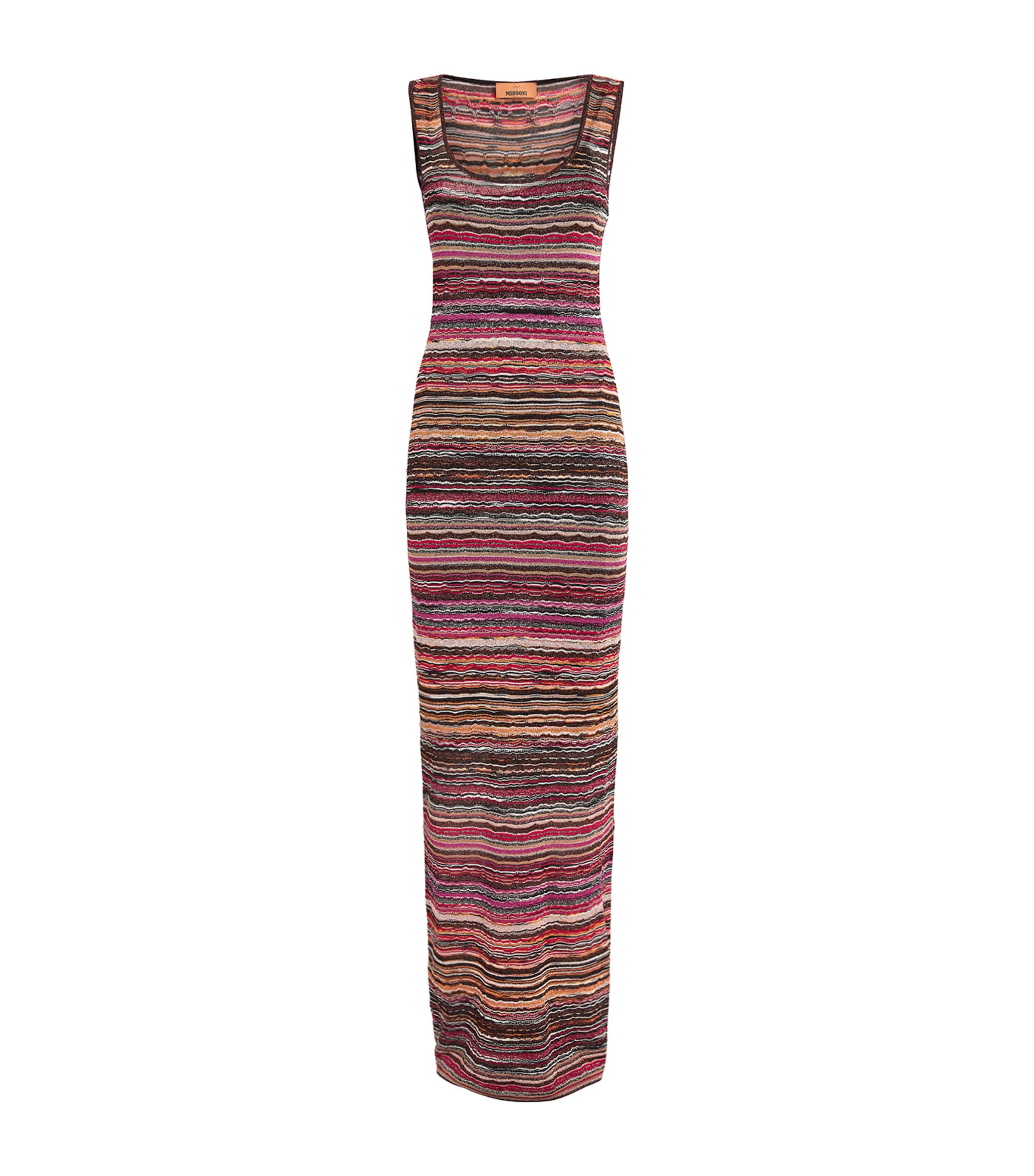 MISSONI LAMÉ-KNIT WAVE MAXI DRESS