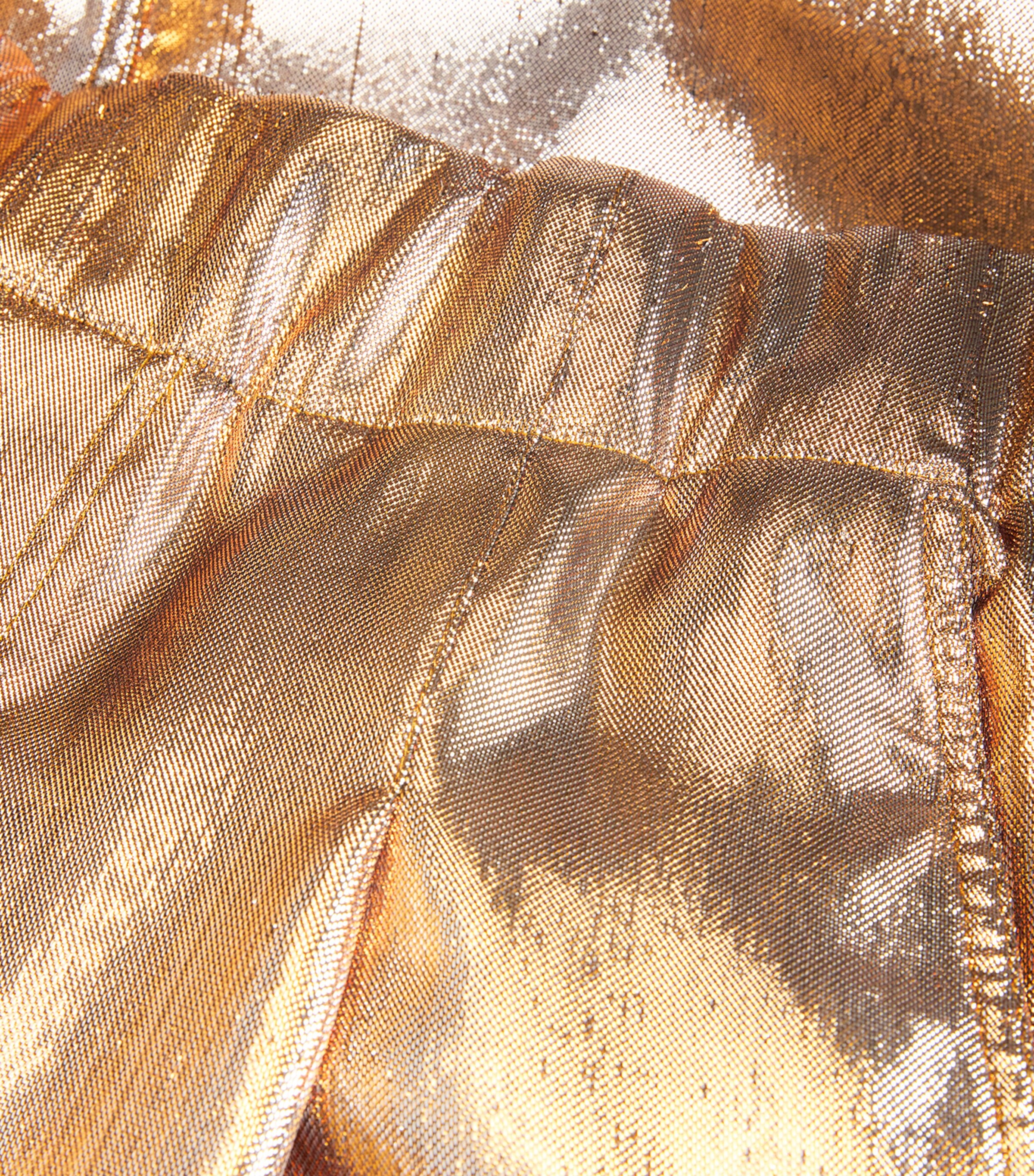 DRIES VAN NOTEN Mens Lamé Wide-Leg Trousers Gold Image 5