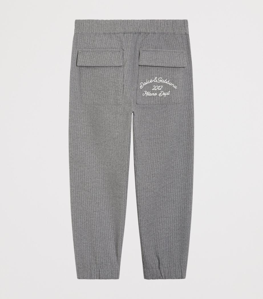 Cotton-Blend Pinstripe Sweatpants (8-12 Years) S8051-STRIPED Image 2