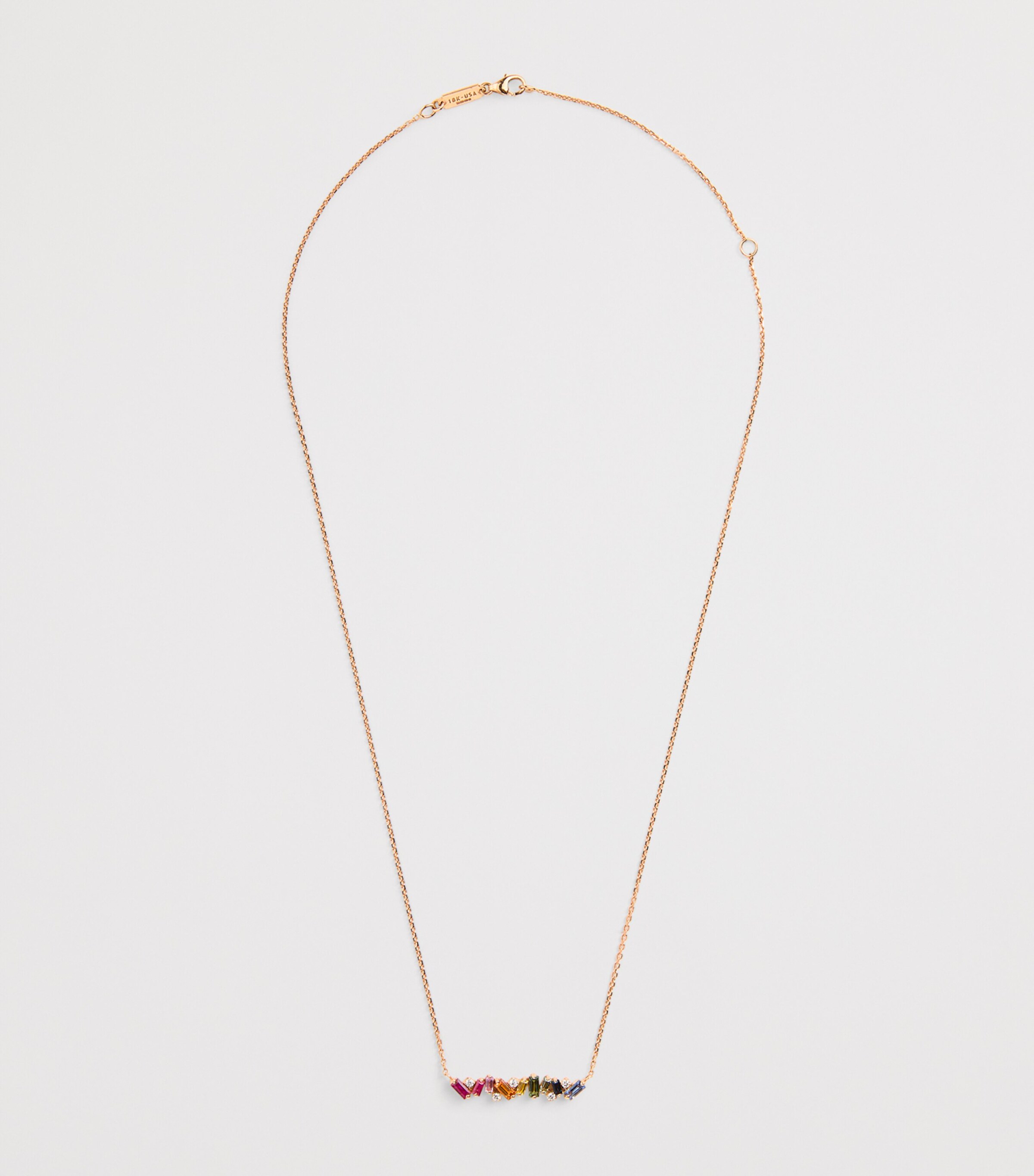 Suzanne Kalan Rose Gold, Diamond and Rainbow Sapphire Frenzy Necklace Rg/rs Image 3