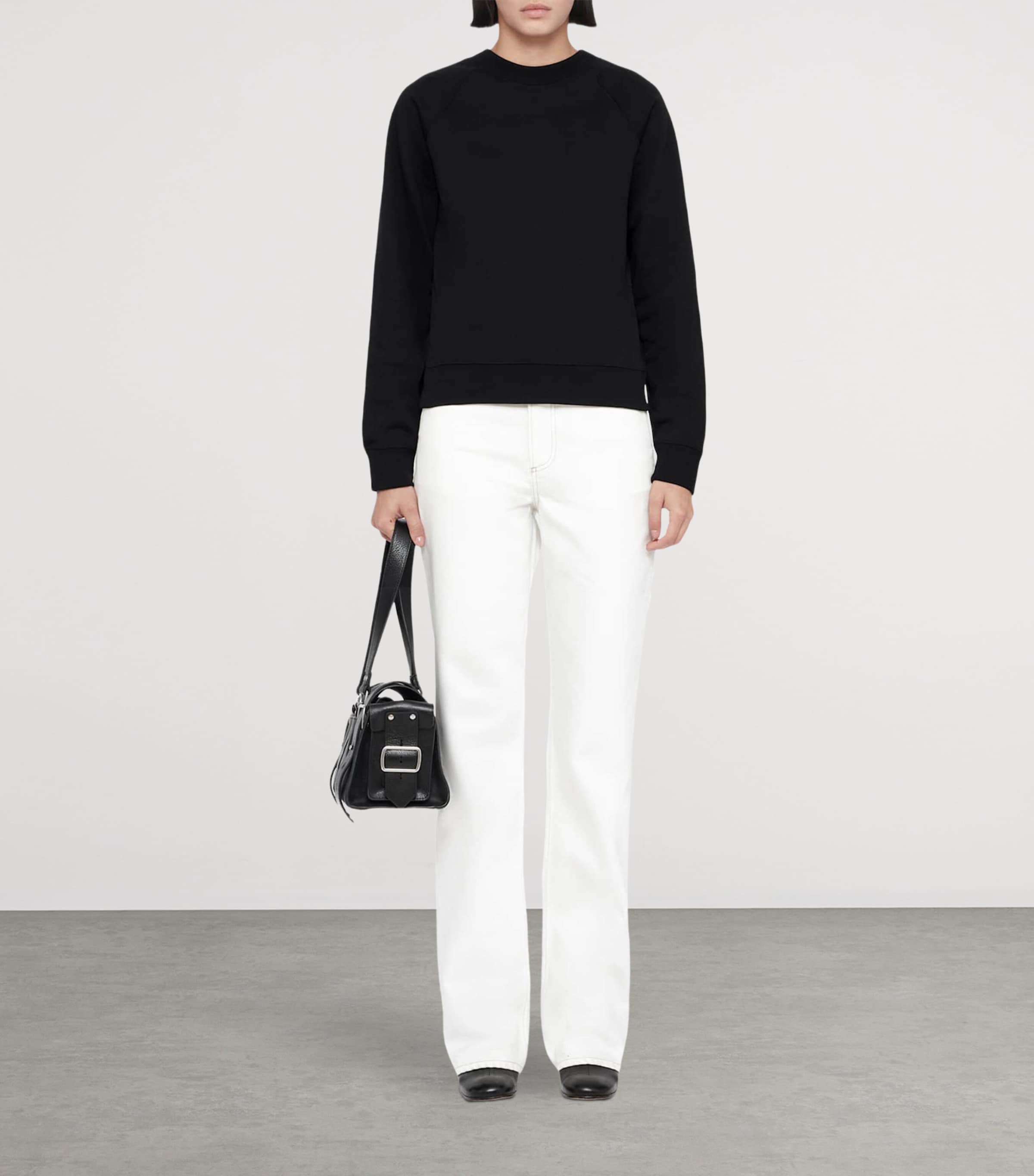 AllSaints Womens Lily Sweatshirt Jet Black Image 2