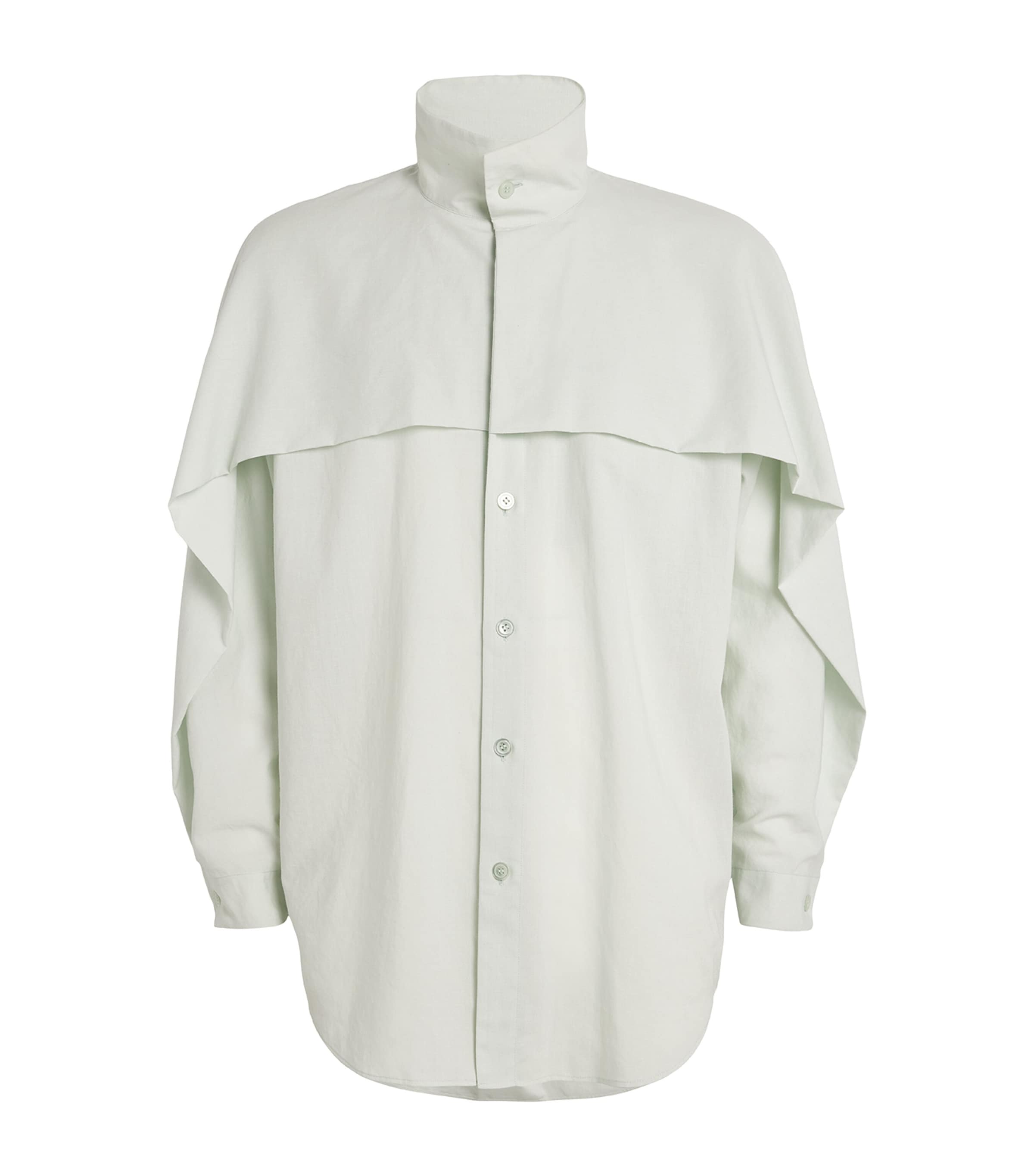 Shop Issey Miyake Storm-flap Shirt In Green