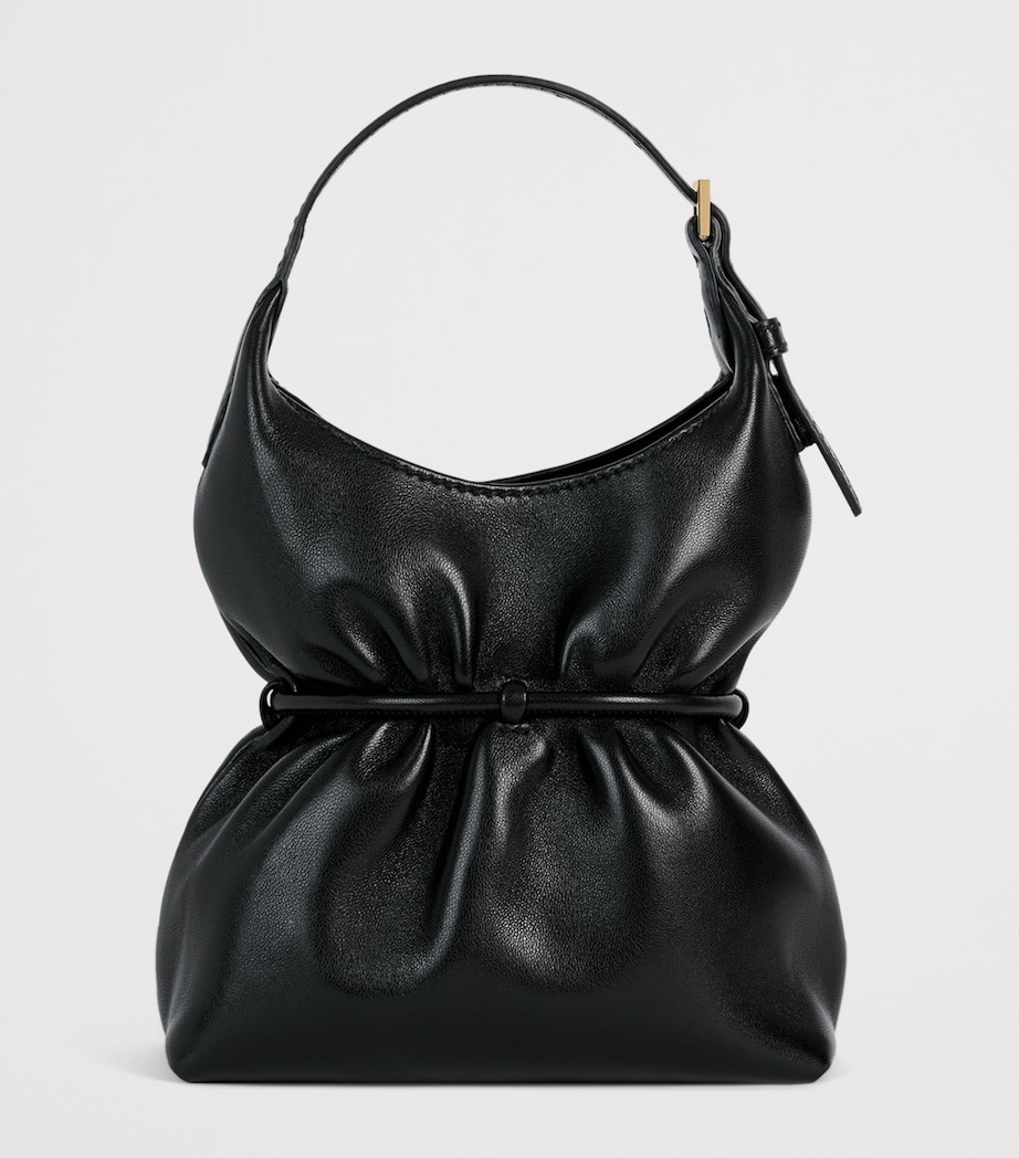 Balmain Mini Leather Sphynx Shoulder Bag Noir Image 6