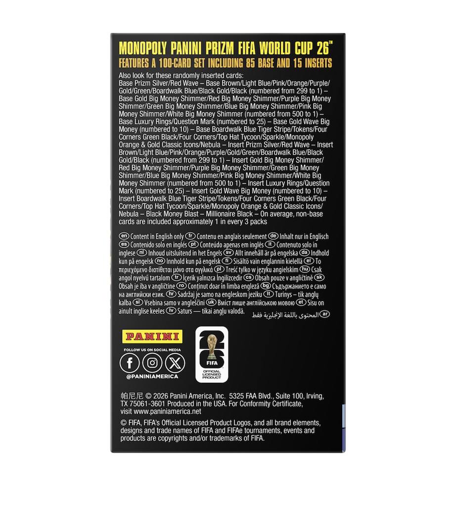 Monopoly Monopoly Panini Prizm: FIFA World Cup Booster Box Image 5
