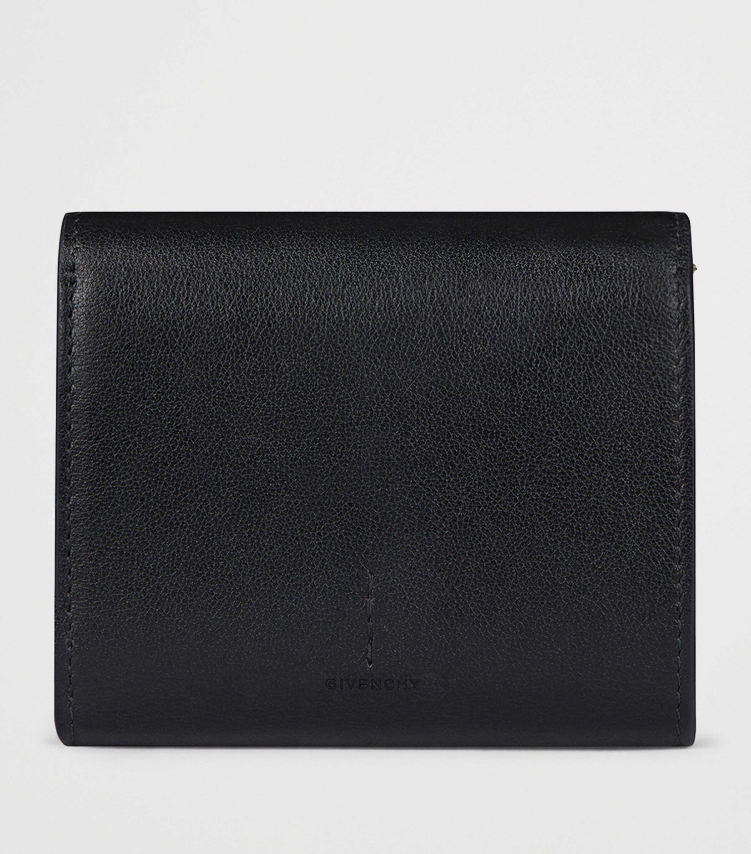 Leather Mini Day Trifold Wallet BLACK Image 2