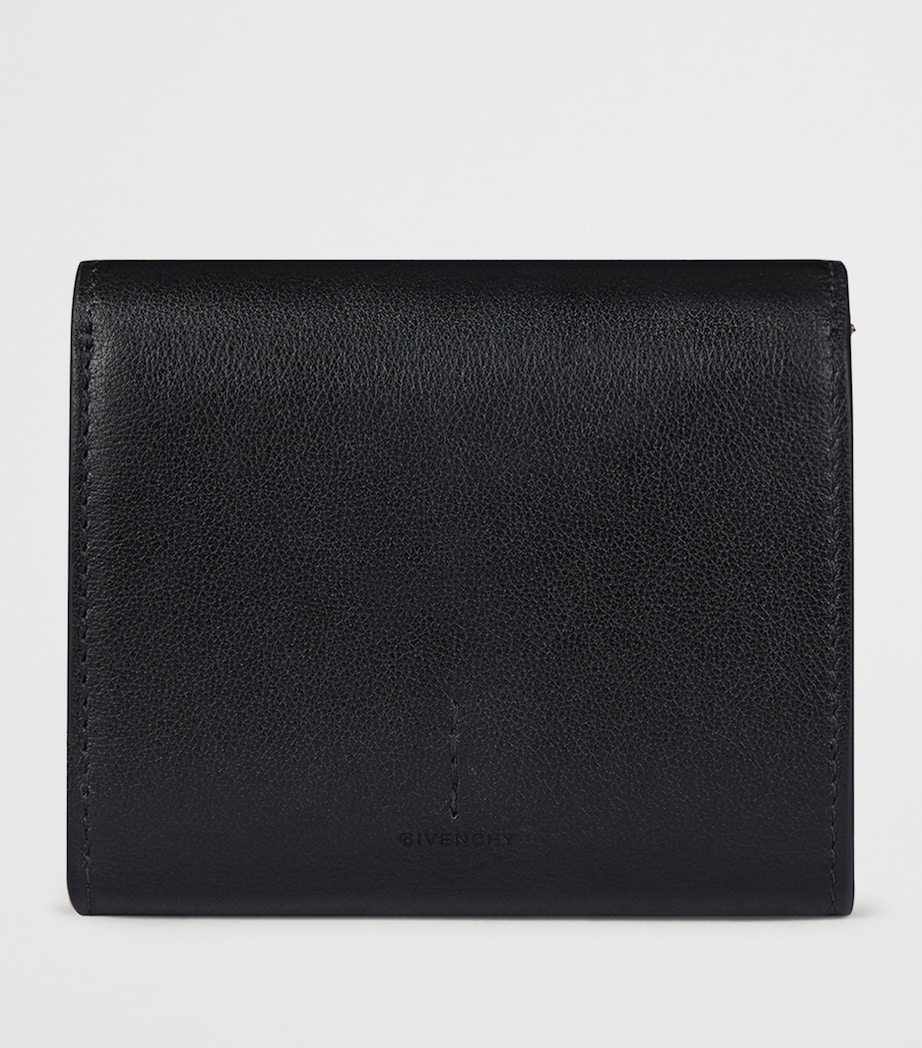 Leather Mini Day Trifold Wallet BLACK Image 2