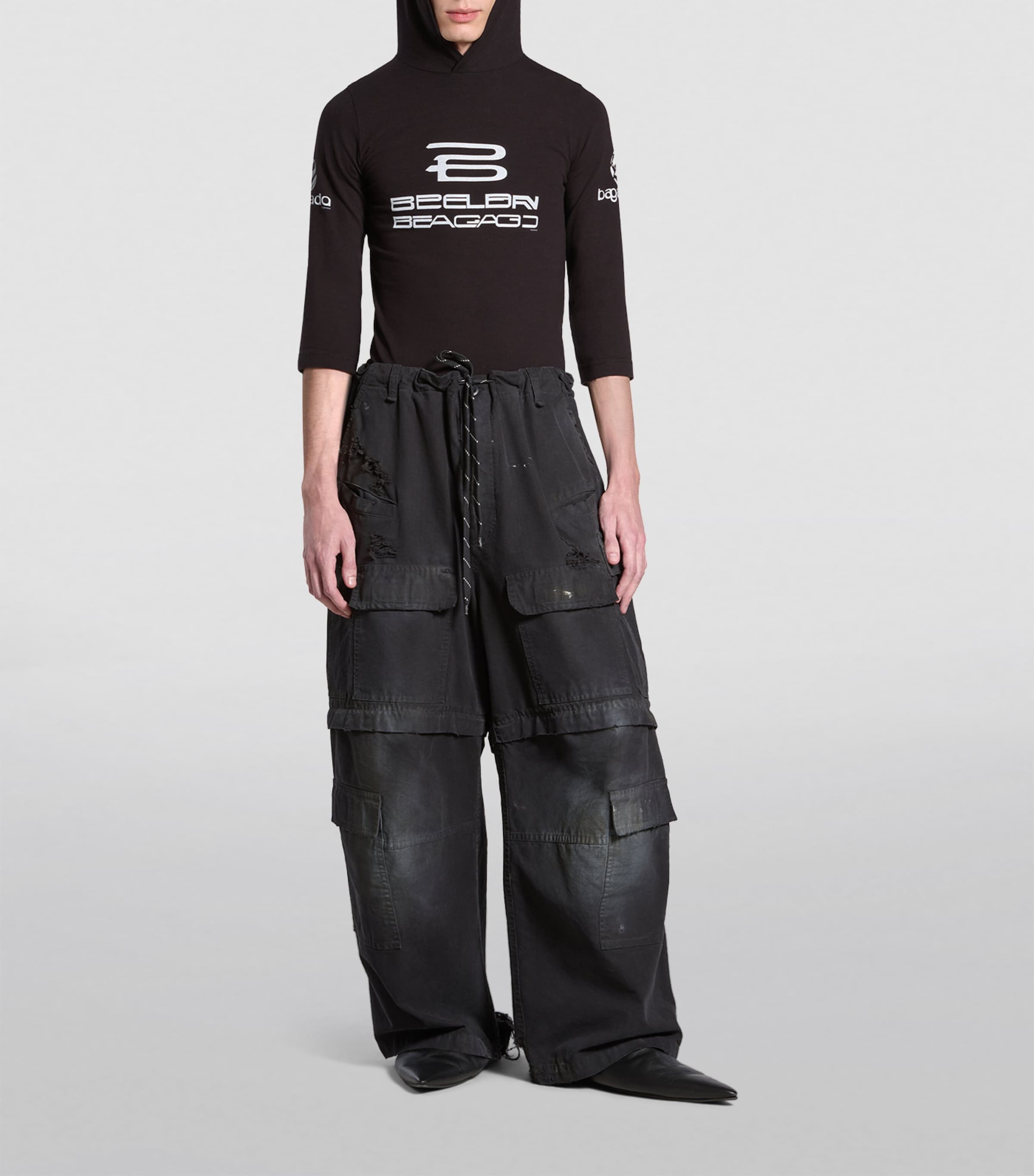 Balenciaga Distressed Cargo Trousers | Harrods US
