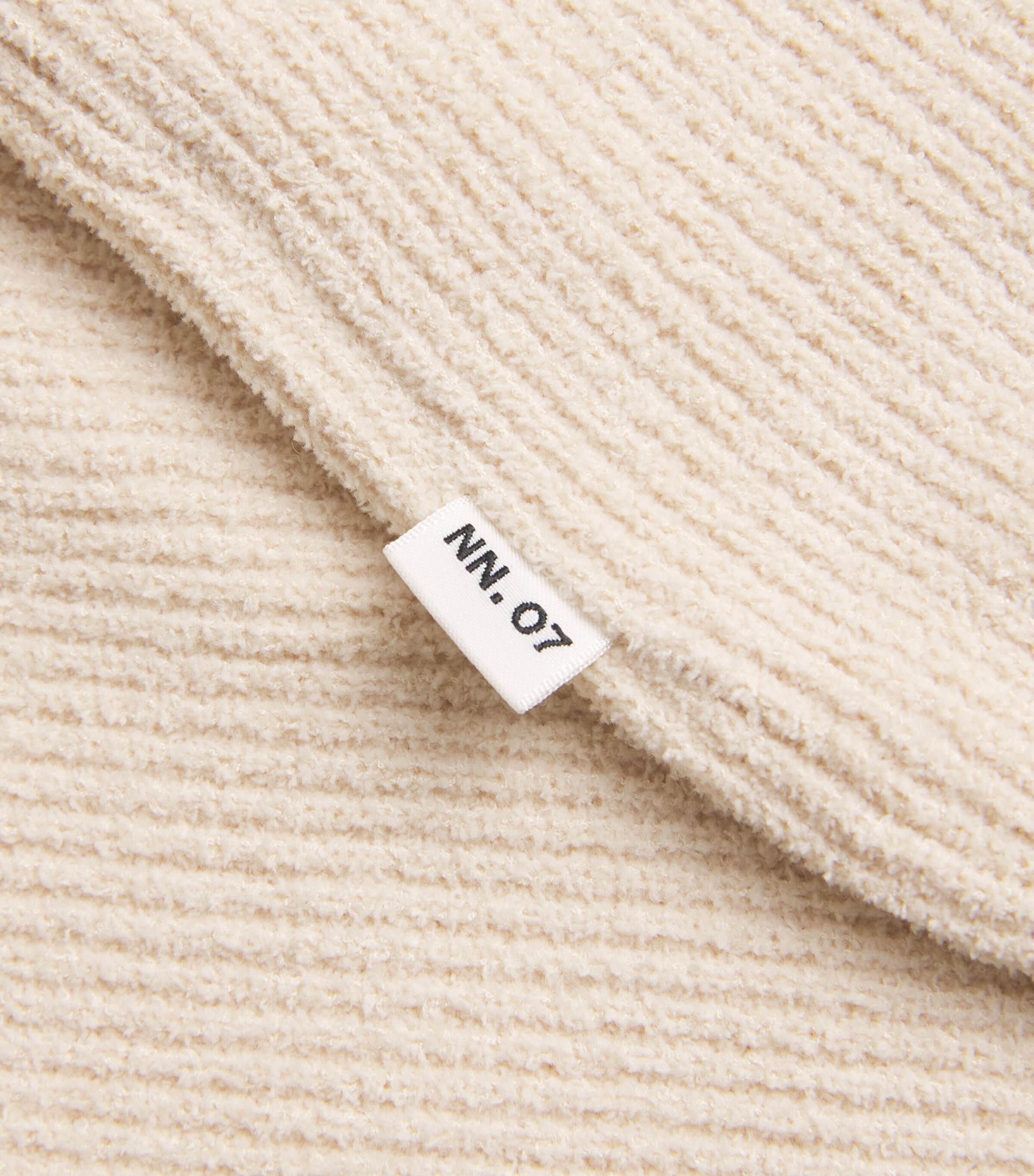 NN07 Mens Soft Ribbed Danny Sweatshirt Ivory Image 6