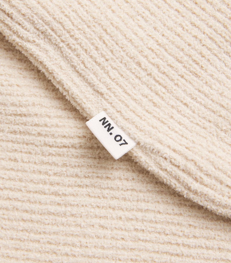 NN07 Mens Soft Ribbed Danny Sweatshirt Ivory Image 6