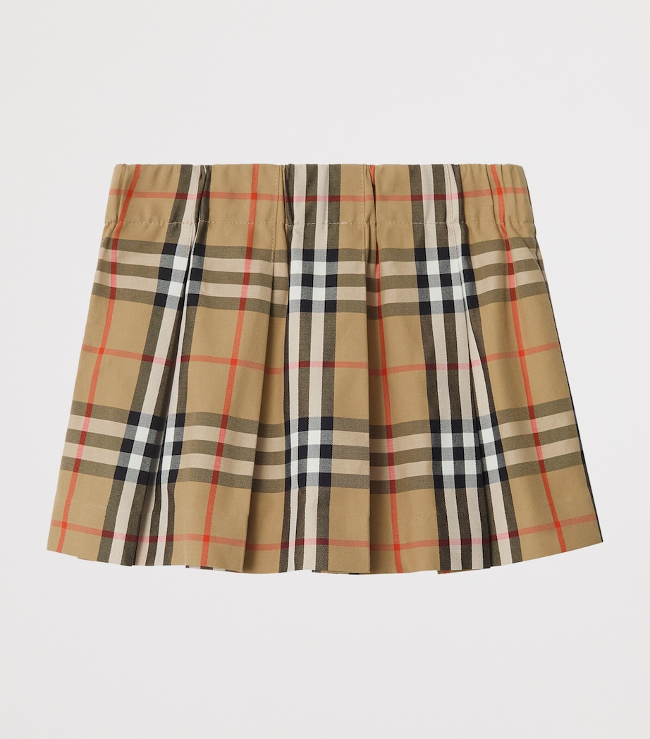 Cotton Check Pleated Skirt (6 Months- 3 Years) SAND IP CHECK Image 2