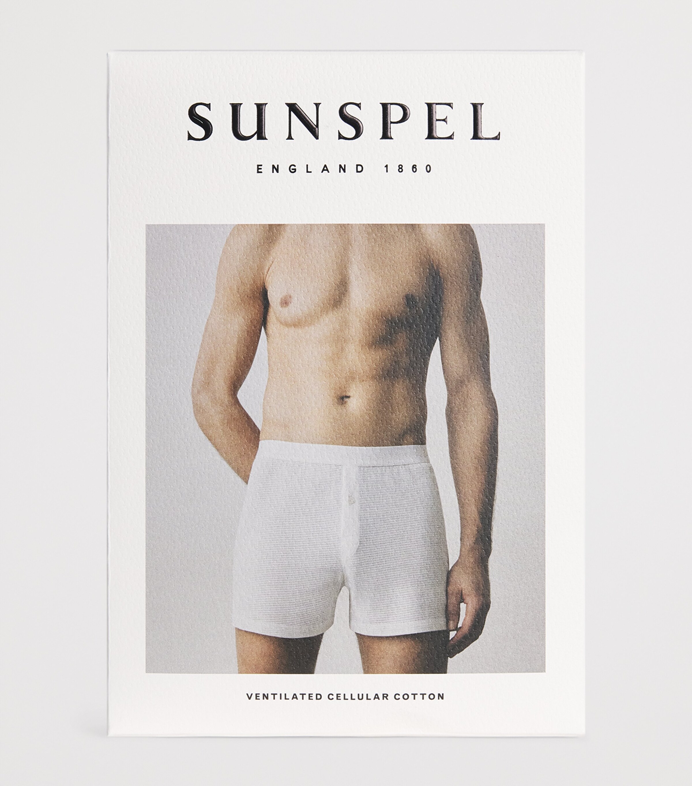 Cellular Cotton Boxer Shorts WHITE Image 4