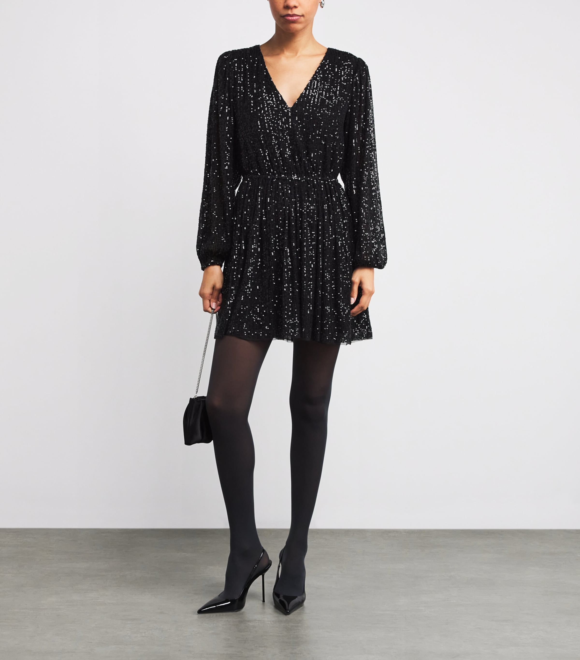 Sequin Gianetta Mini Dress BLACK Image 2