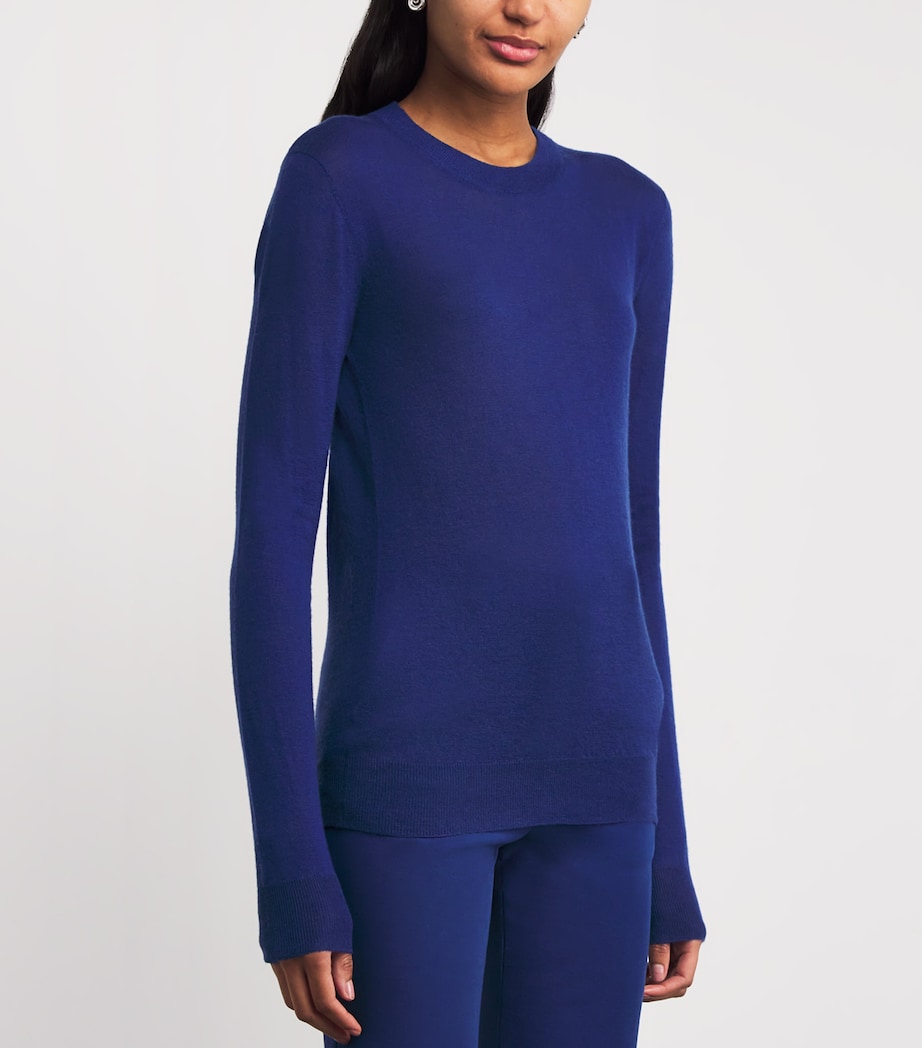 Cashair Round Neck Sweater COBALT Image 3