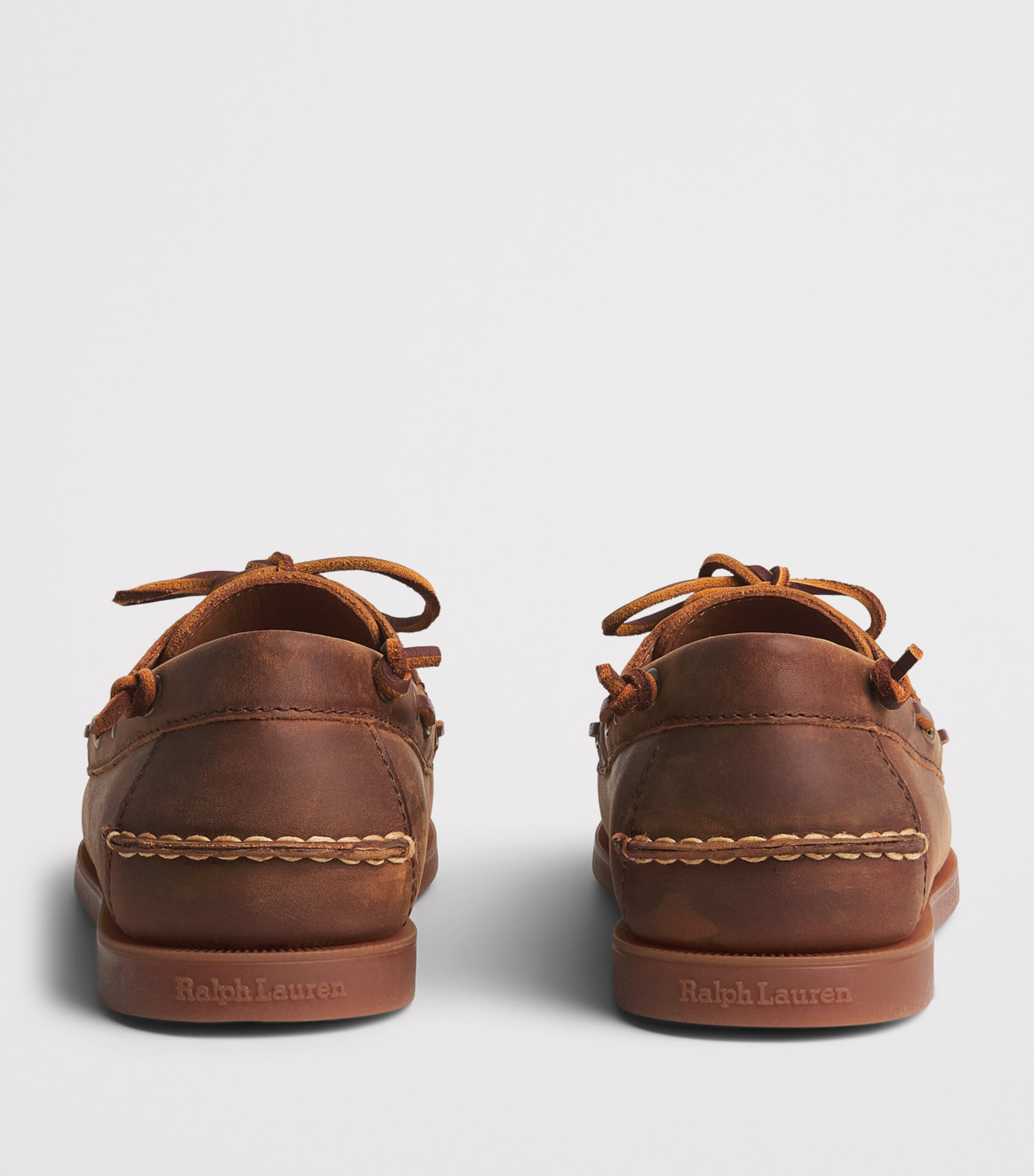 Polo Ralph Lauren Leather Merton Boat Shoes Deep Saddle Image 5