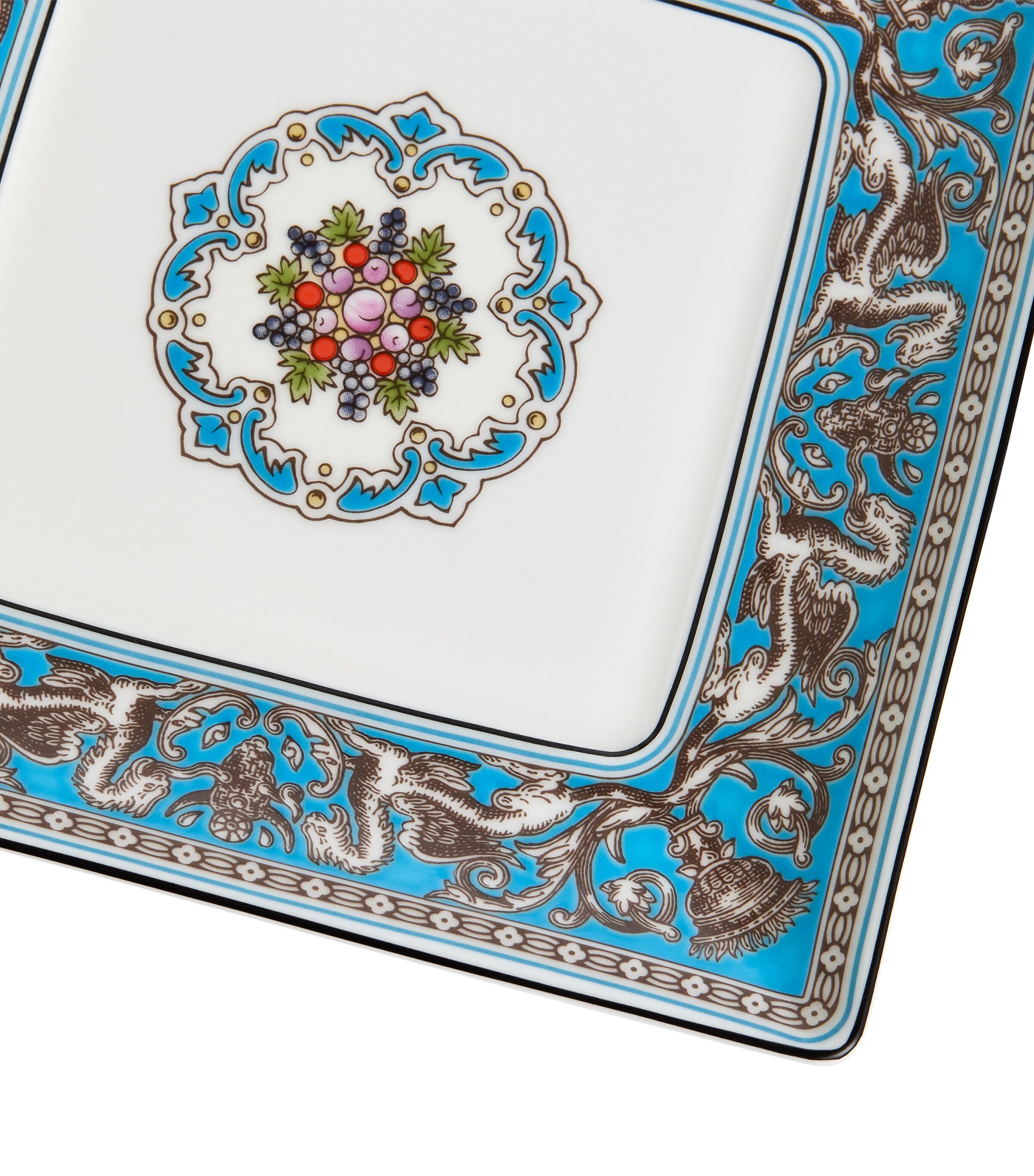 Wedgwood Florentine Turquoise Square Tray (14cm) Turquoise Image 4