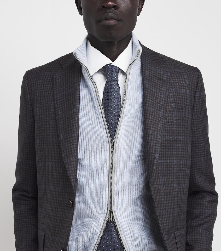 Silk Geometric Jacquard Tie FB159 Image 2