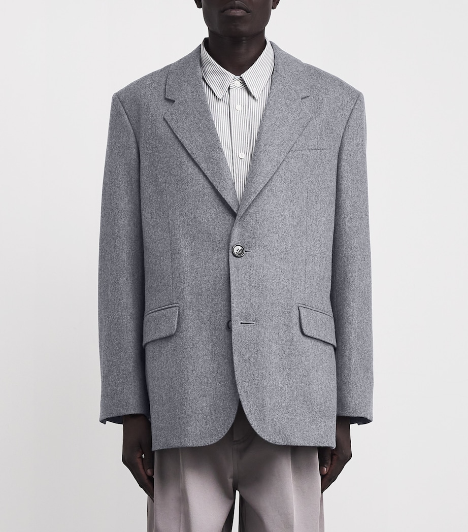Wool Oversized Blazer 050 - GRIS Image 3