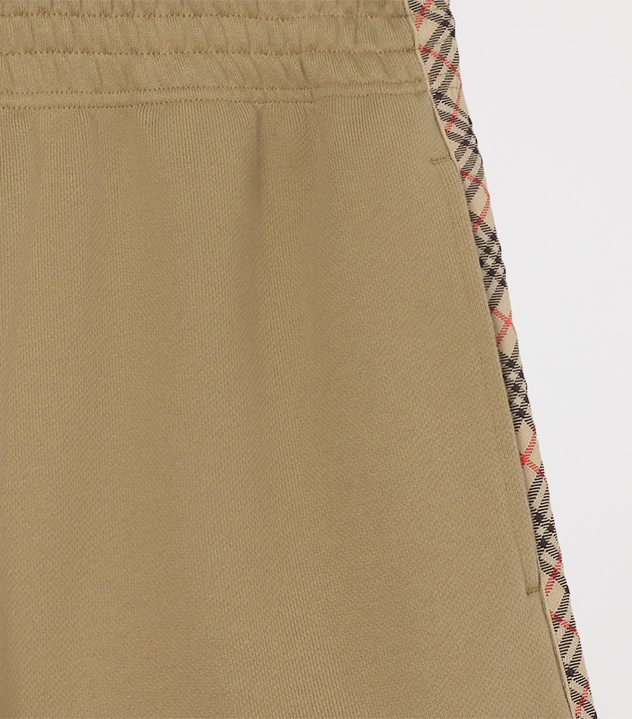 Burberry Mens Check-Trim Sweatshorts Sparrow Beige Image 2