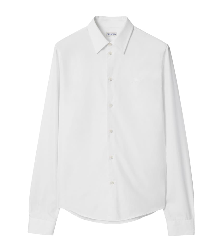 Cotton Poplin EKD-Embroidered Shirt OPTIC WHITE Image 1