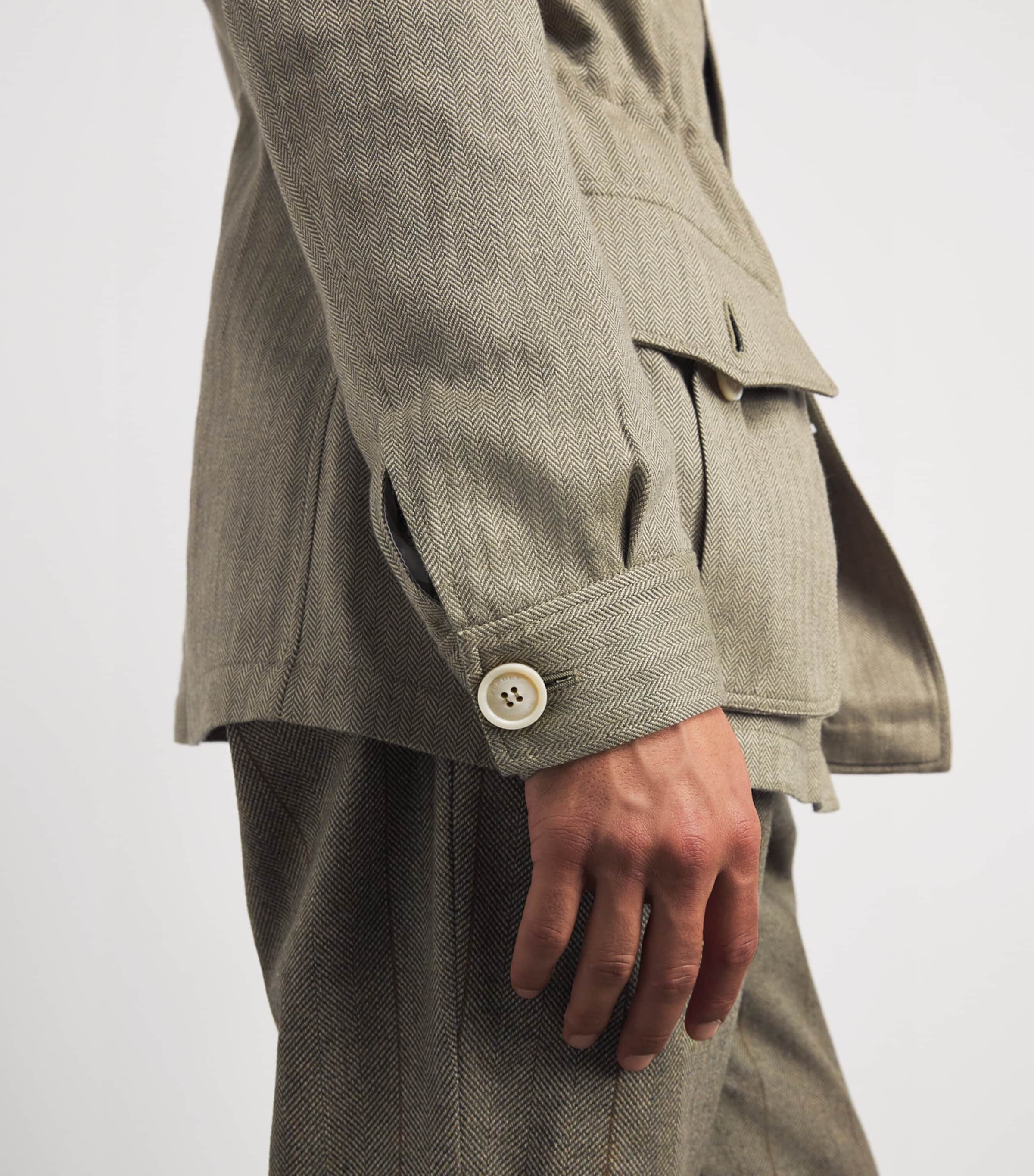 Purdey Mens Cotton-Blend Kalahari Jacket Sge Image 3