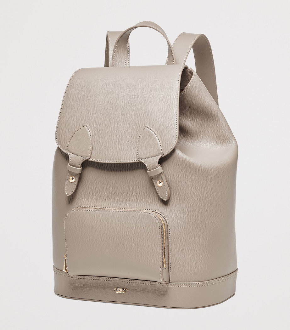 Leather Backpack TAUPE Image 2