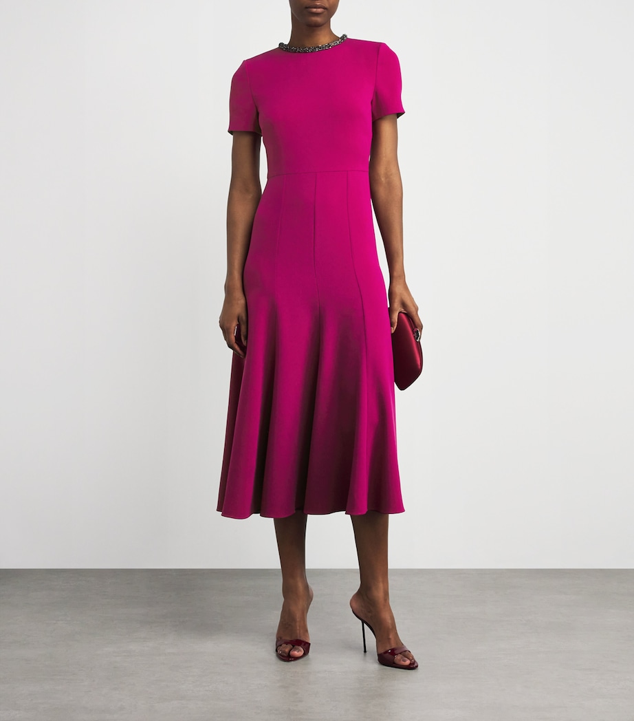 Cady Crystal Midi Dress DARK PINK Image 2