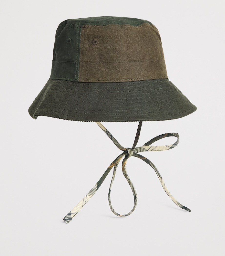 Waxed Cotton Brackley Bucket Hat FERN/BEECH Image 2