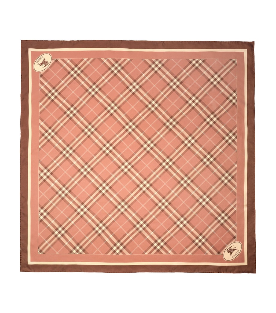 Burberry Silk Knight Stamp Scarf Light Clay Pink Image 1