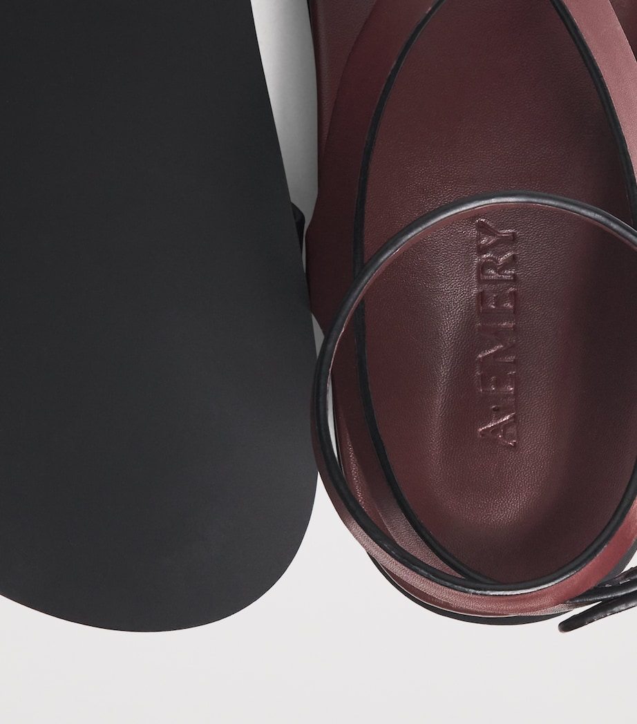 Leather Jalen Slim Sandals MERLOT Image 7