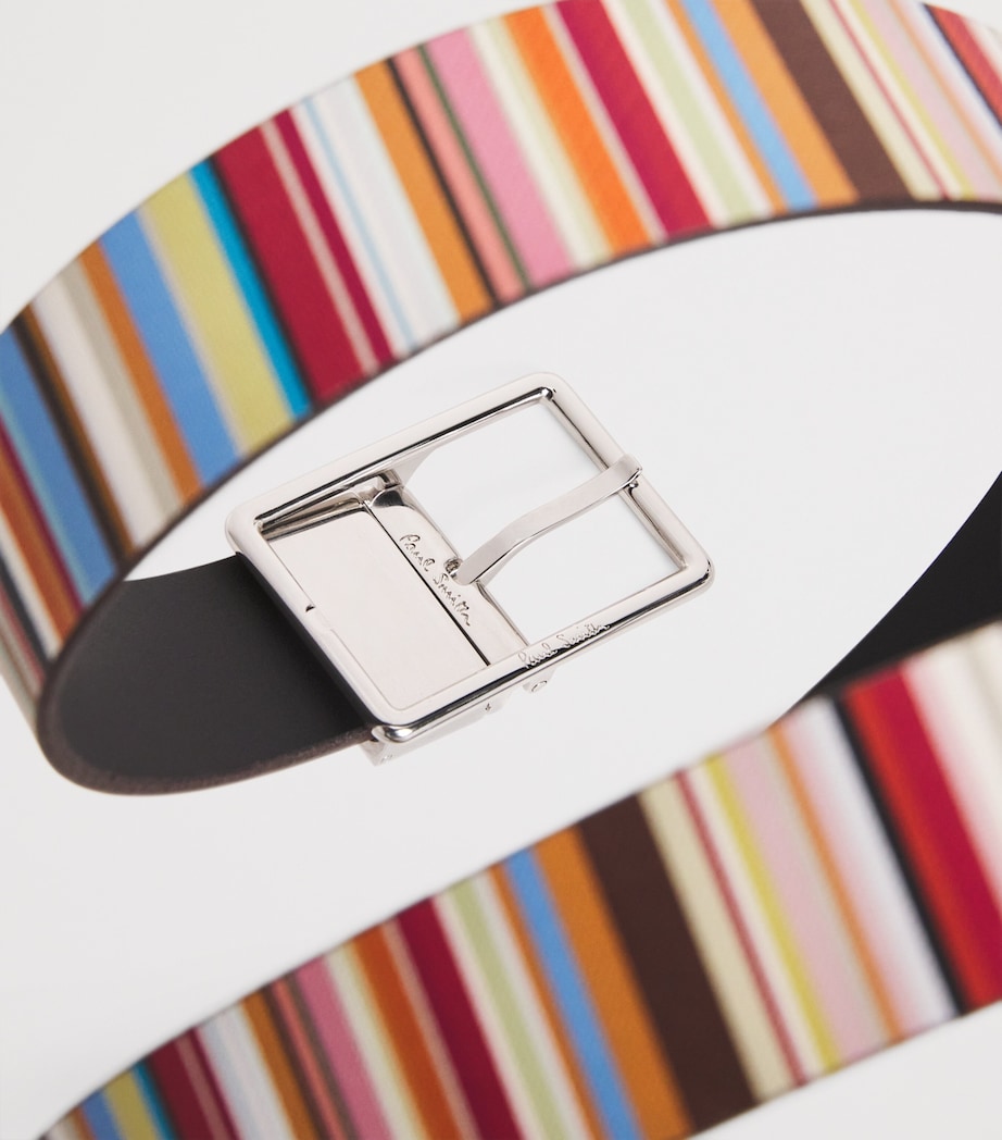 Leather Reversible Belt 92_MULTI COLOURED Image 6