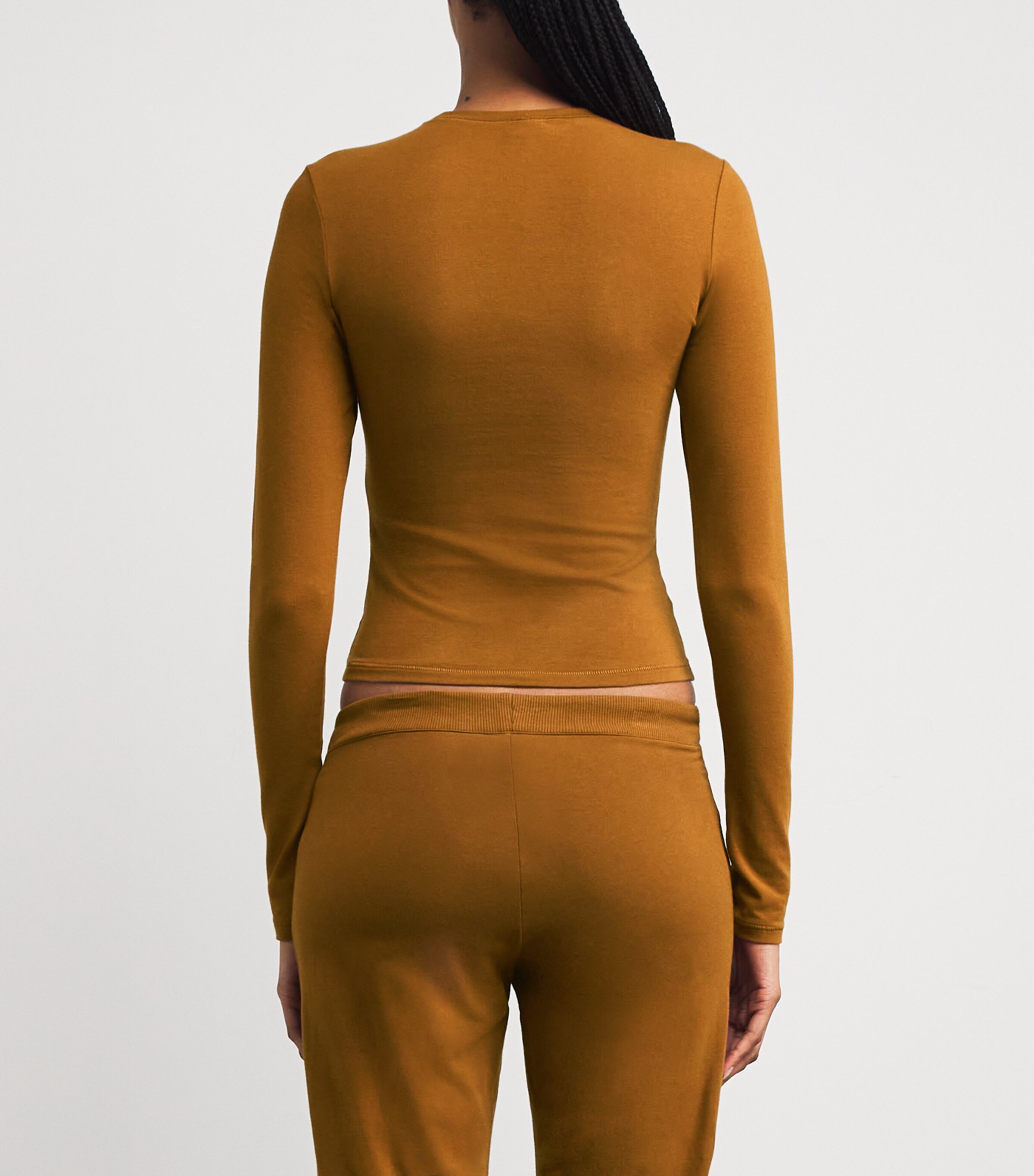 Cotton Jersey Long-Sleeve T-Shirt CHAI Image 4